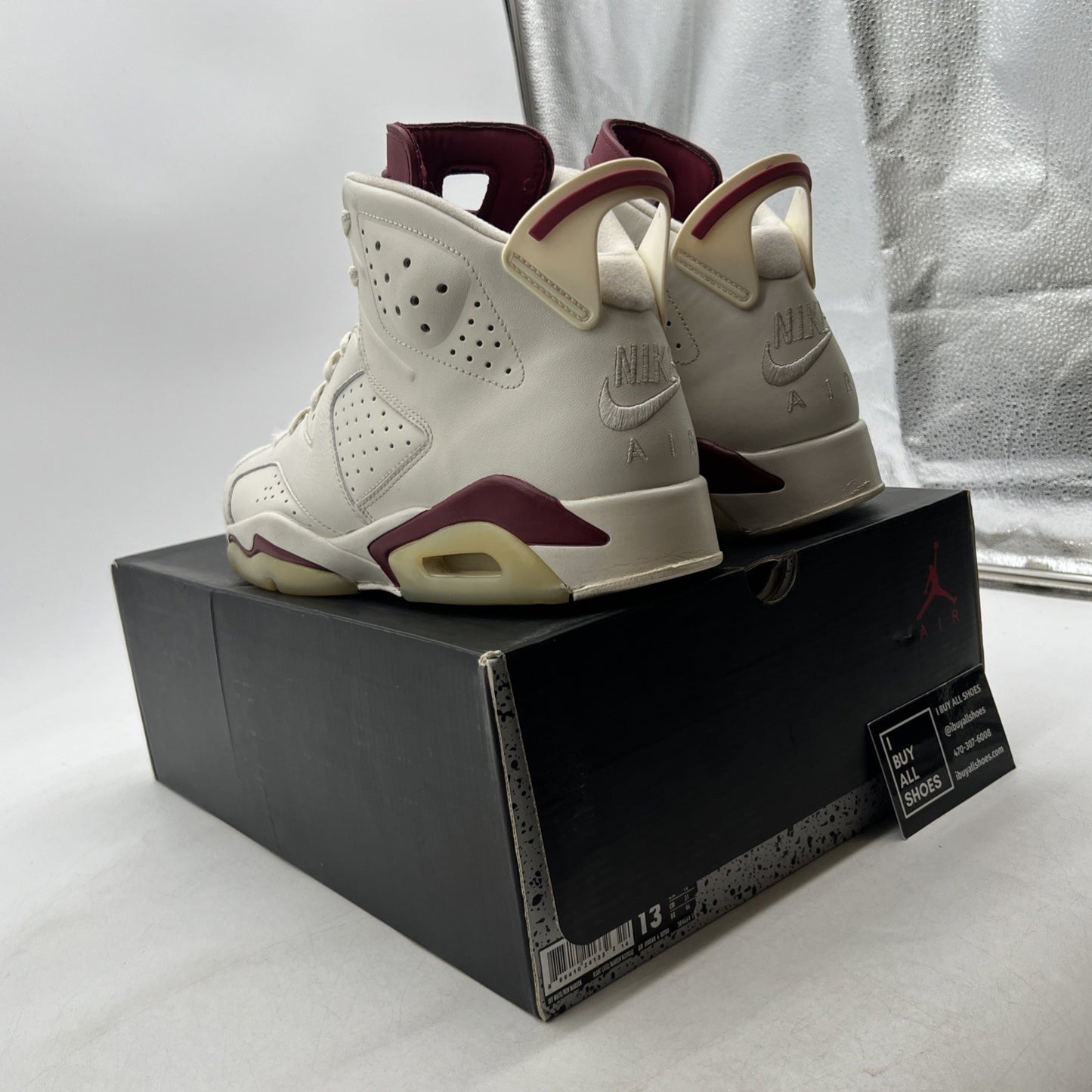Size 13 - Air Jordan 6 Retro 2015 Maroon (384664-116)