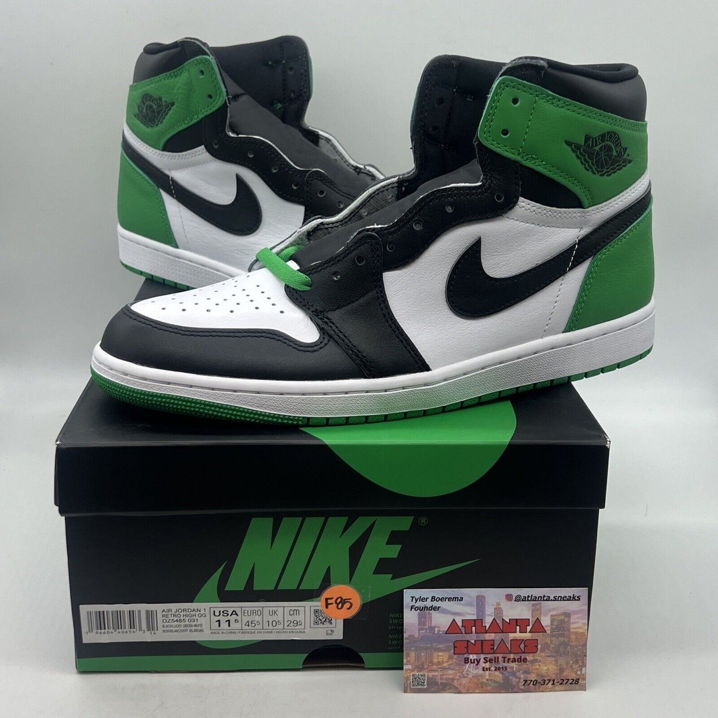 Size 11.5 - Jordan 1 Retro OG High Lucky Green Brand New Og All