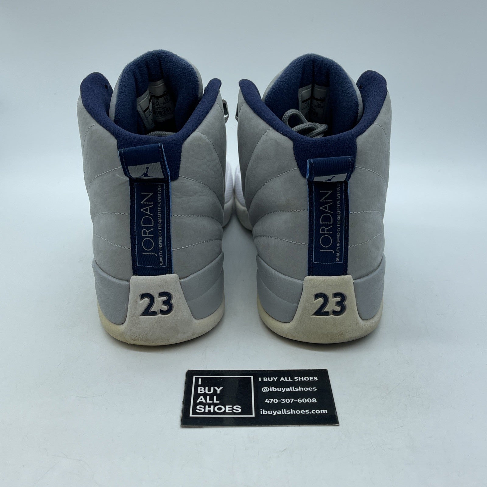 Size 11 - Air Jordan 12 Retro Grey University Blue White Suede (130690-007)
