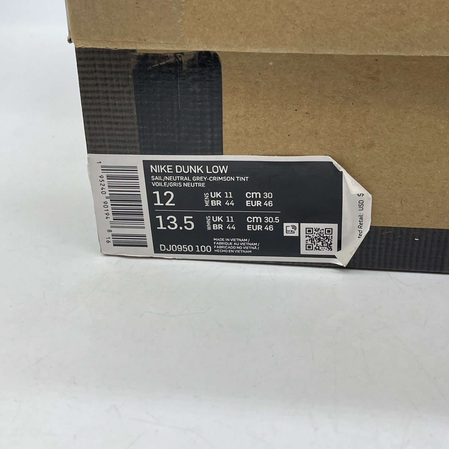 Size 12 - Nike Off-White x Dunk Low Lot 12 of 50 Grey Suede (DJ0950-100)