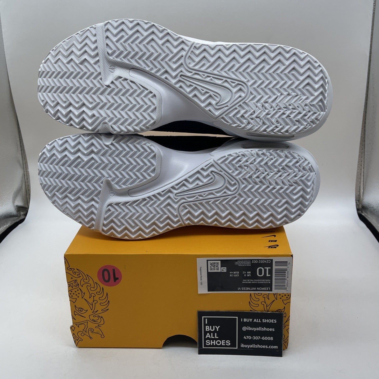 Size 10 - Nike LeBron Witness 6 Black Dark Obsidian (CZ4052-002)