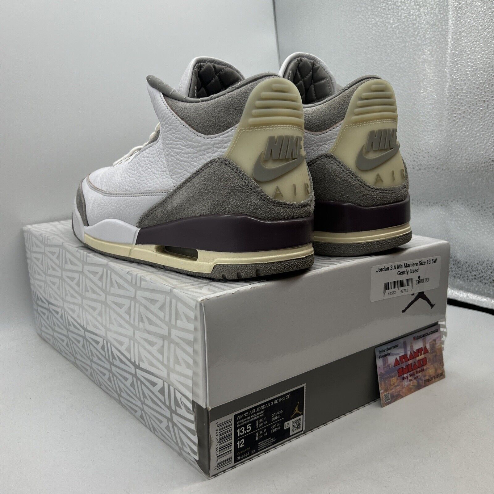 Size 13.5 - Jordan 3 Retro SP x A Ma Maniere Low Raised By Women W (DH3434-110)