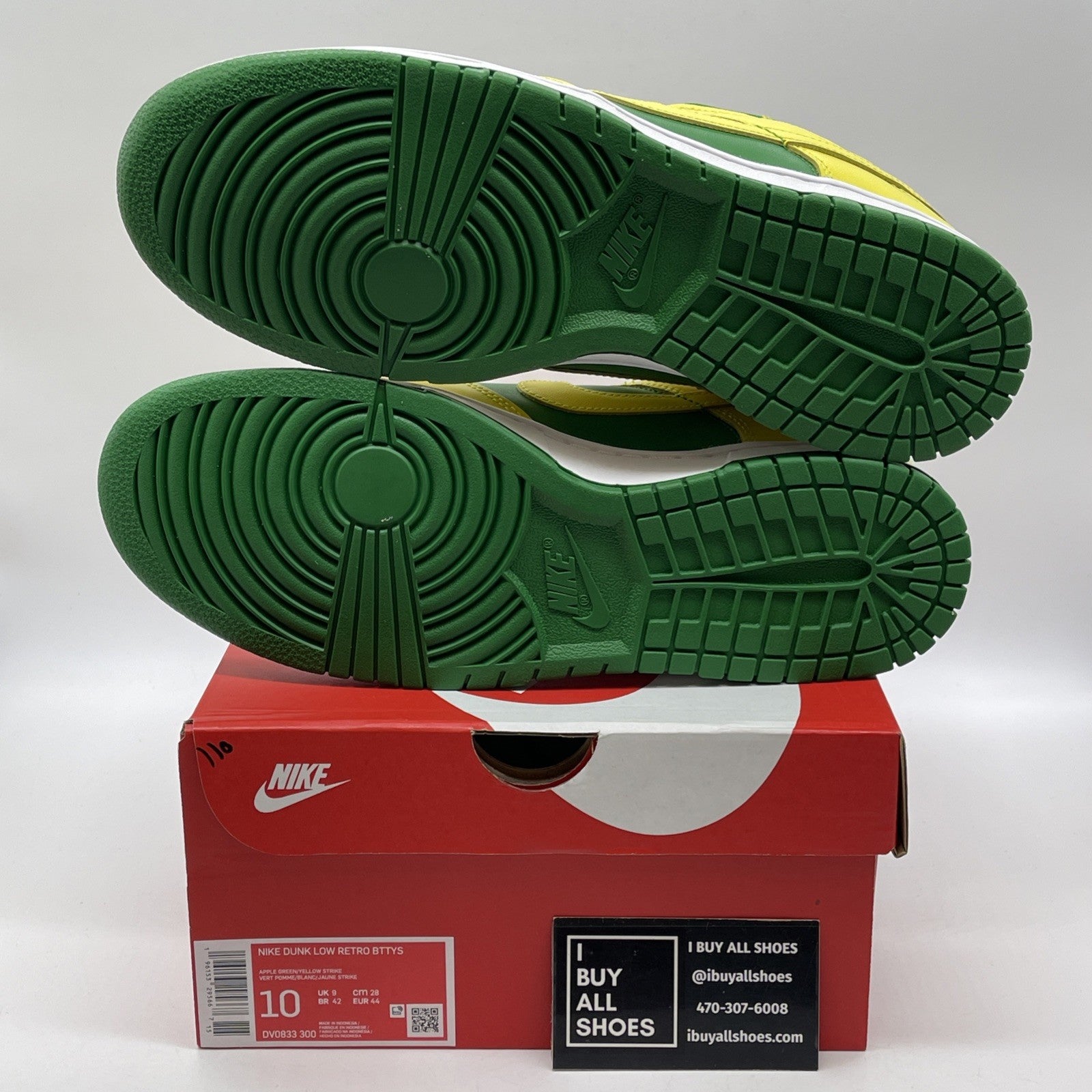 Size 10 - Nike Dunk Low Reverse Brazil Green Yellow (DV0833-300)