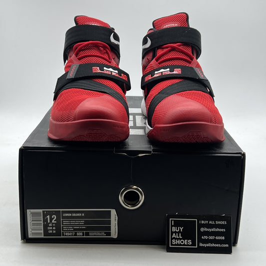 Size 12 - Nike LeBron Soldier 9 University Red (749417-606)