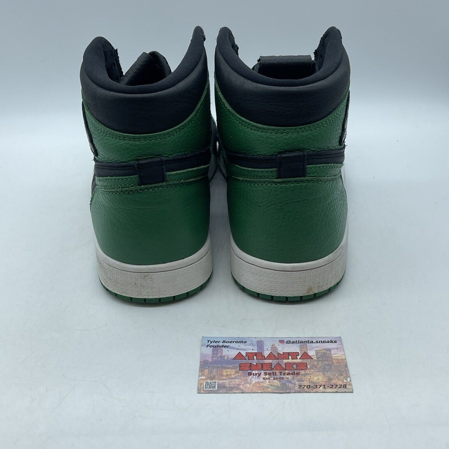 Size 12 - Jordan 1 Retro OG High Pine Green 2.0 Black Leather (555088-030)