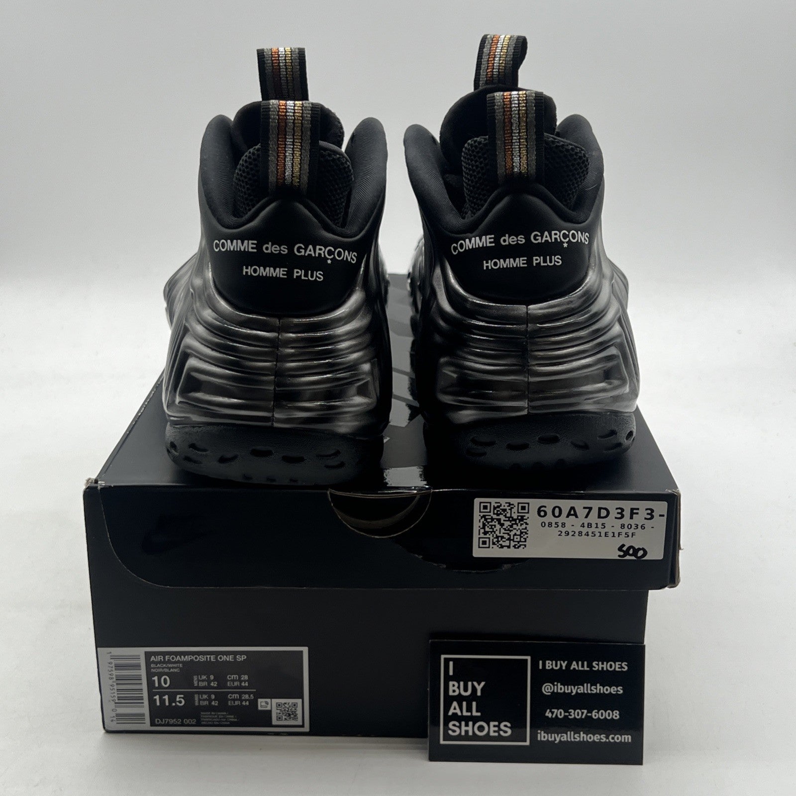 Size 10 - Nike Comme des Garçons Homme Plus x Air Foamposite One SP Cat Eye