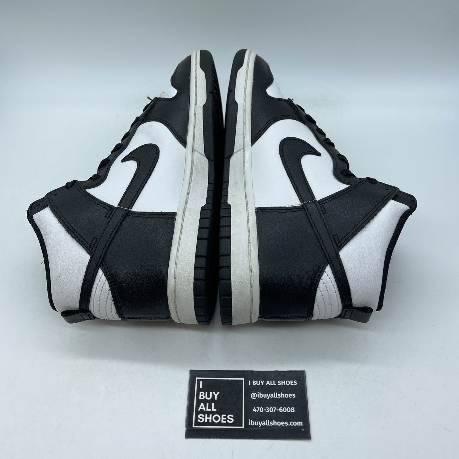 Size 8.5 - Nike Dunk High Black White Leather (DD1399-105)