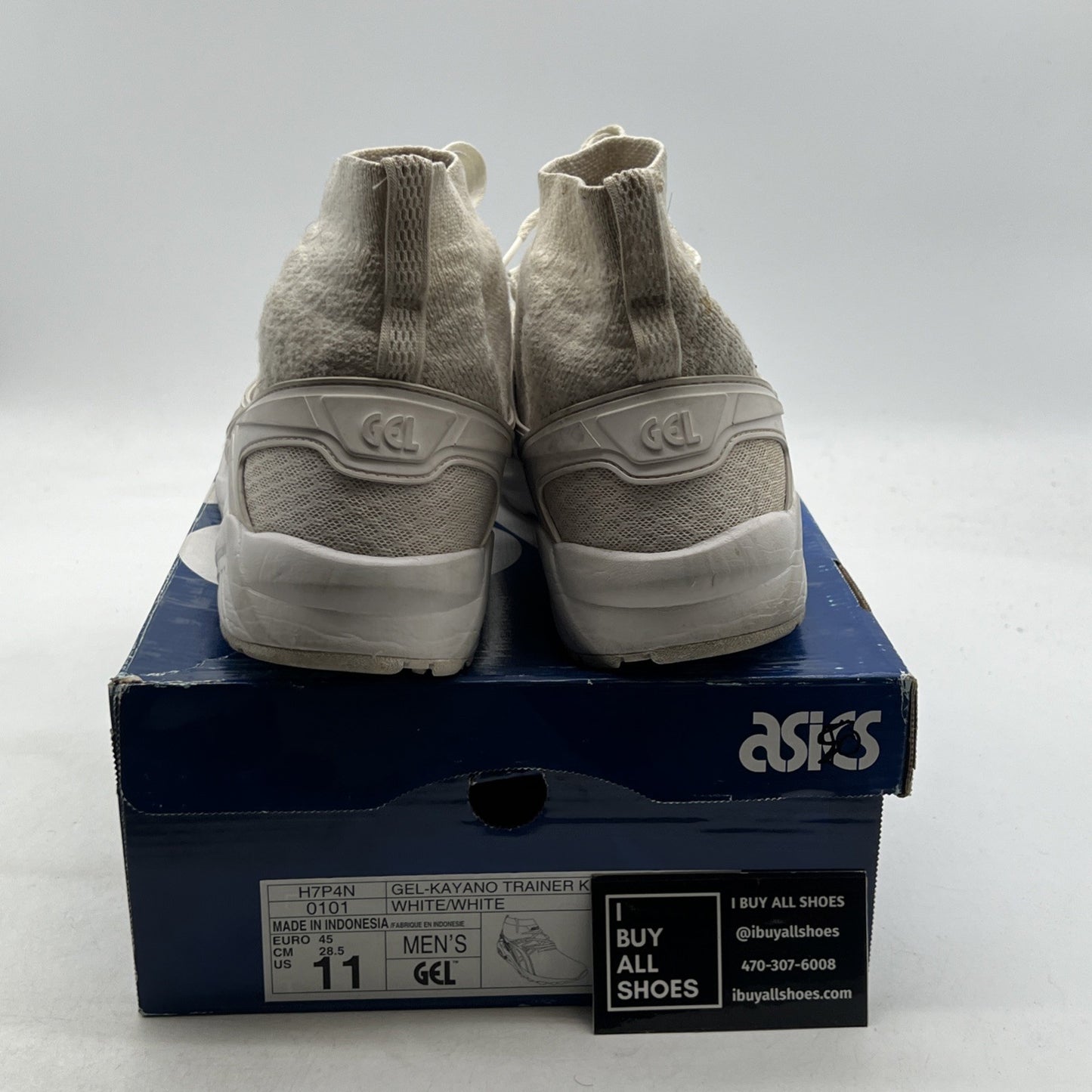 Size 11 - Asics Gel Kayano Trainer Knit MT White (H7P4N-0101)
