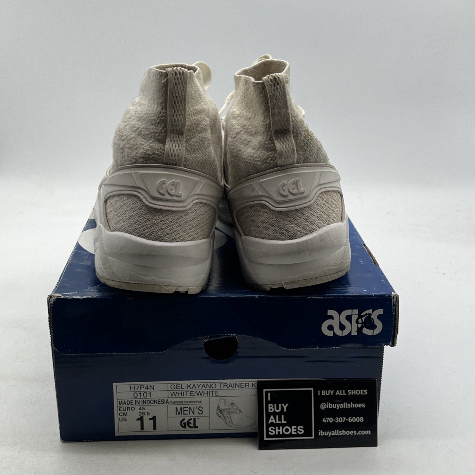 Size 11 - Asics Gel Kayano Trainer Knit MT White (H7P4N-0101)