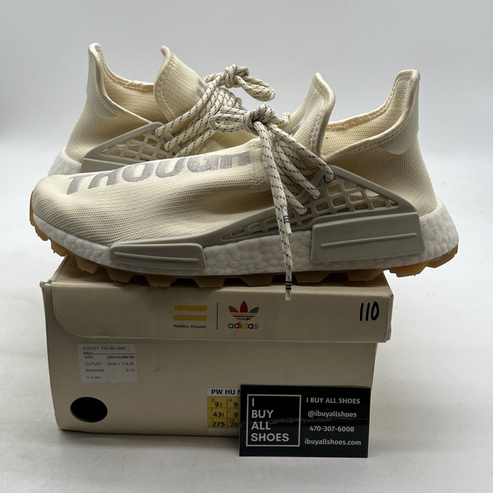 Size 9.5 - Adidas Pharrell x NMD Human Race Trail PRD Now Is Her Time (EG7737)