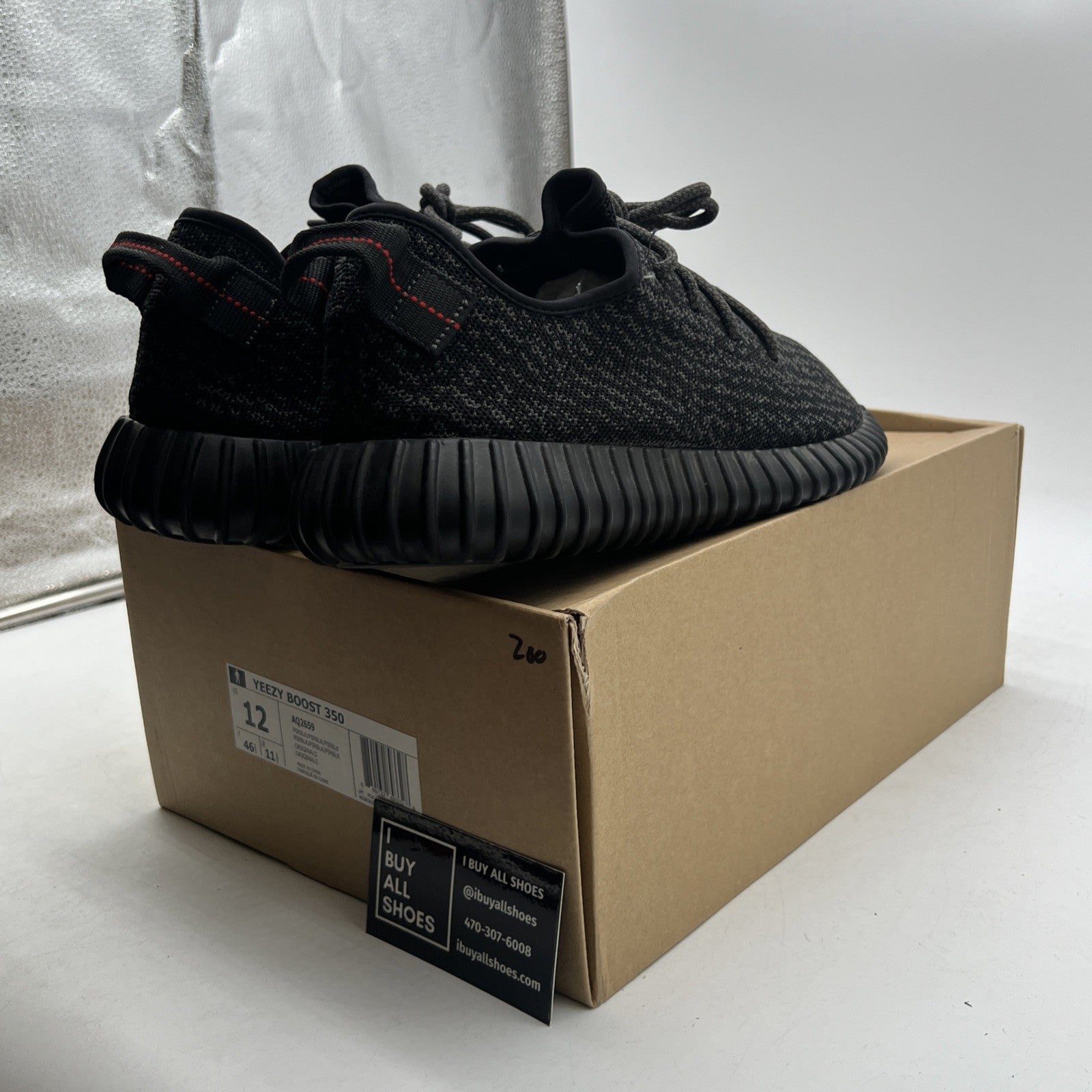 Size 12 - adidas Yeezy Boost 350 2015 Pirate Black (AQ2659)