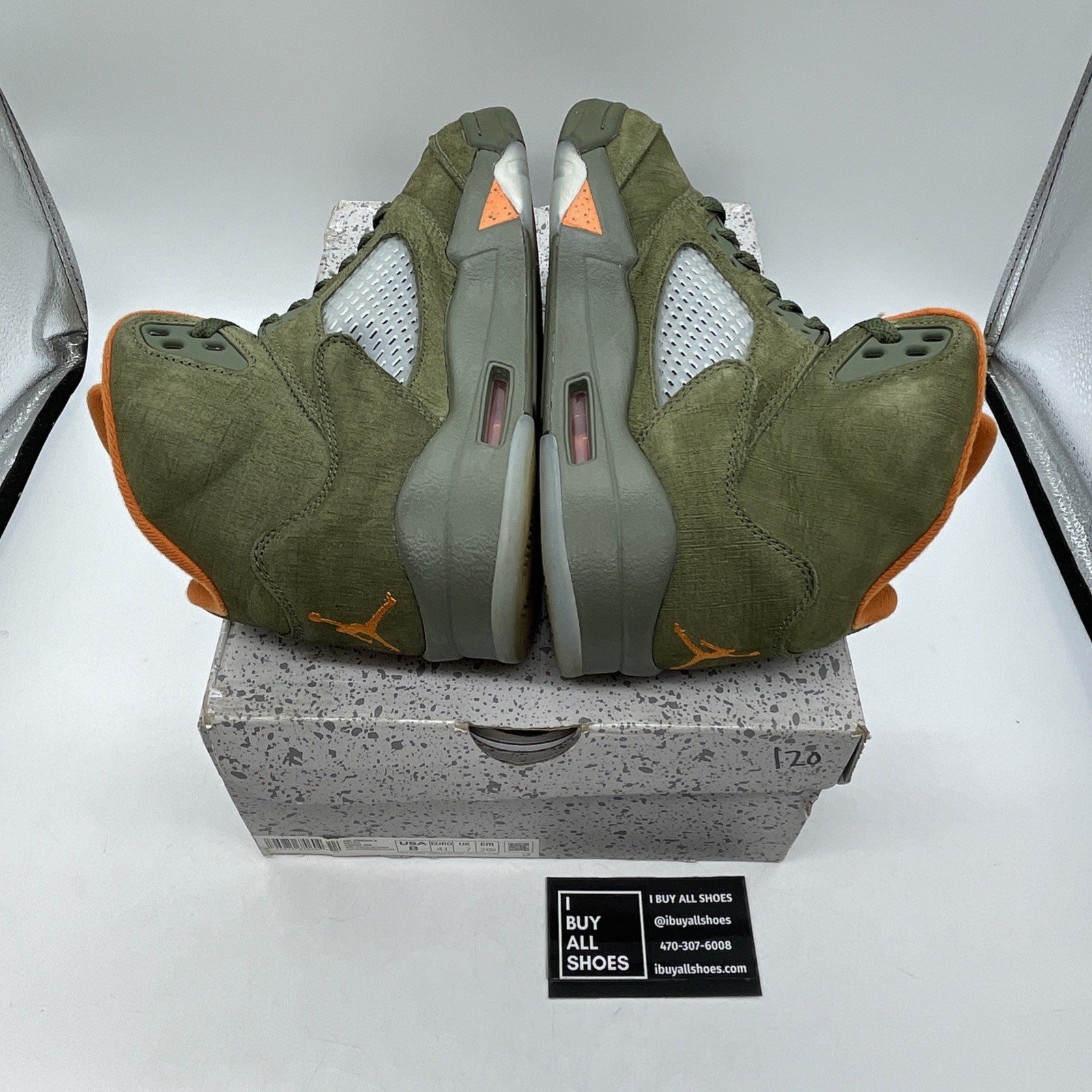 Size 8 - Air Jordan 5 Retro 2024 Olive Orange Suede (DD0587-308)