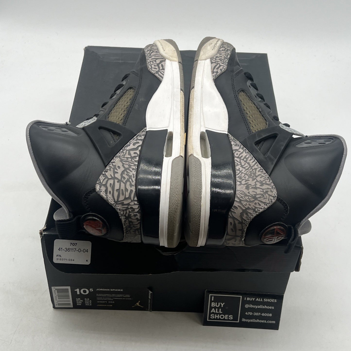 Size 10.5 - Jordan Spizike Black - (315371-034)