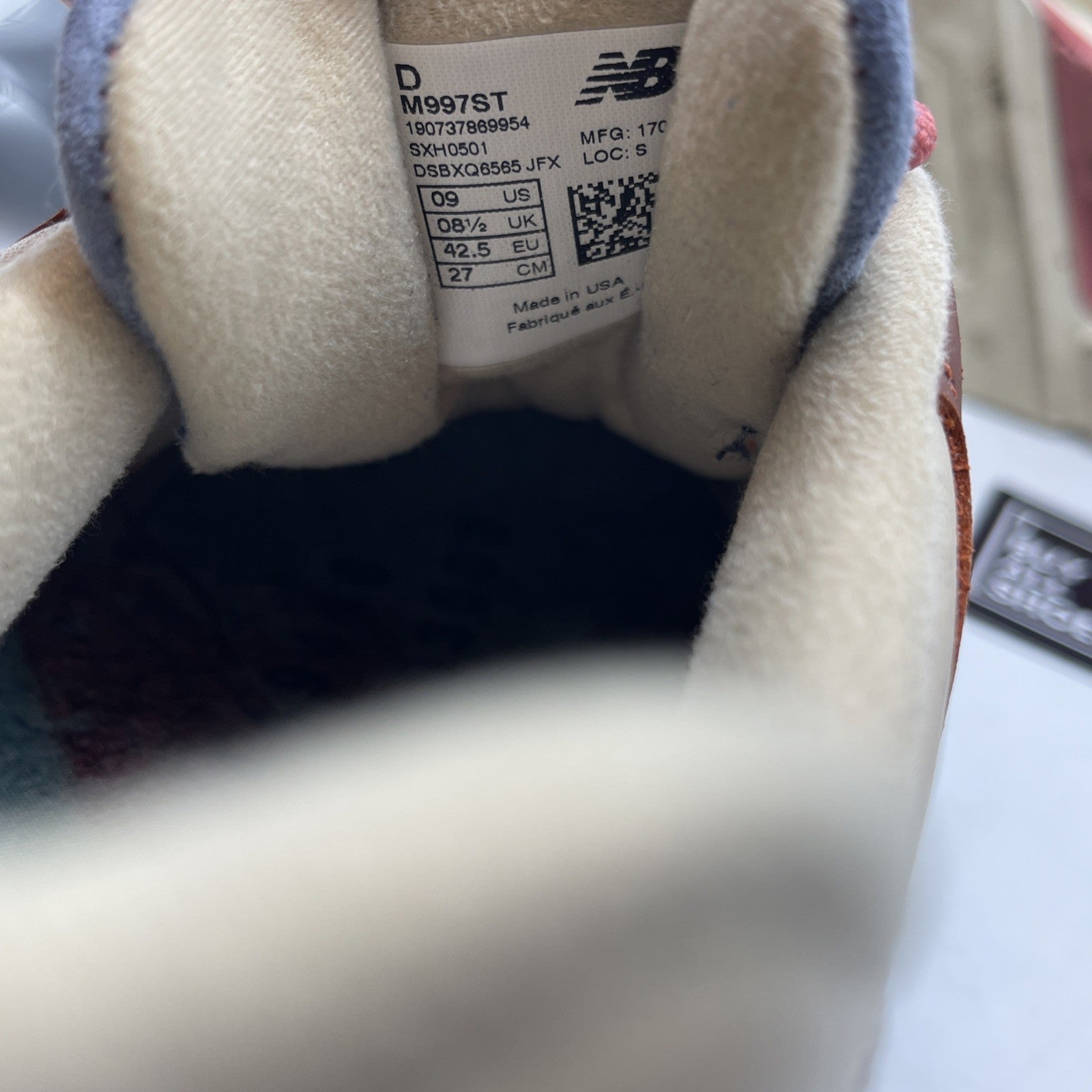 Size 9 - New Balance Stance x 997 First of All Brown Red Suede (M997ST)