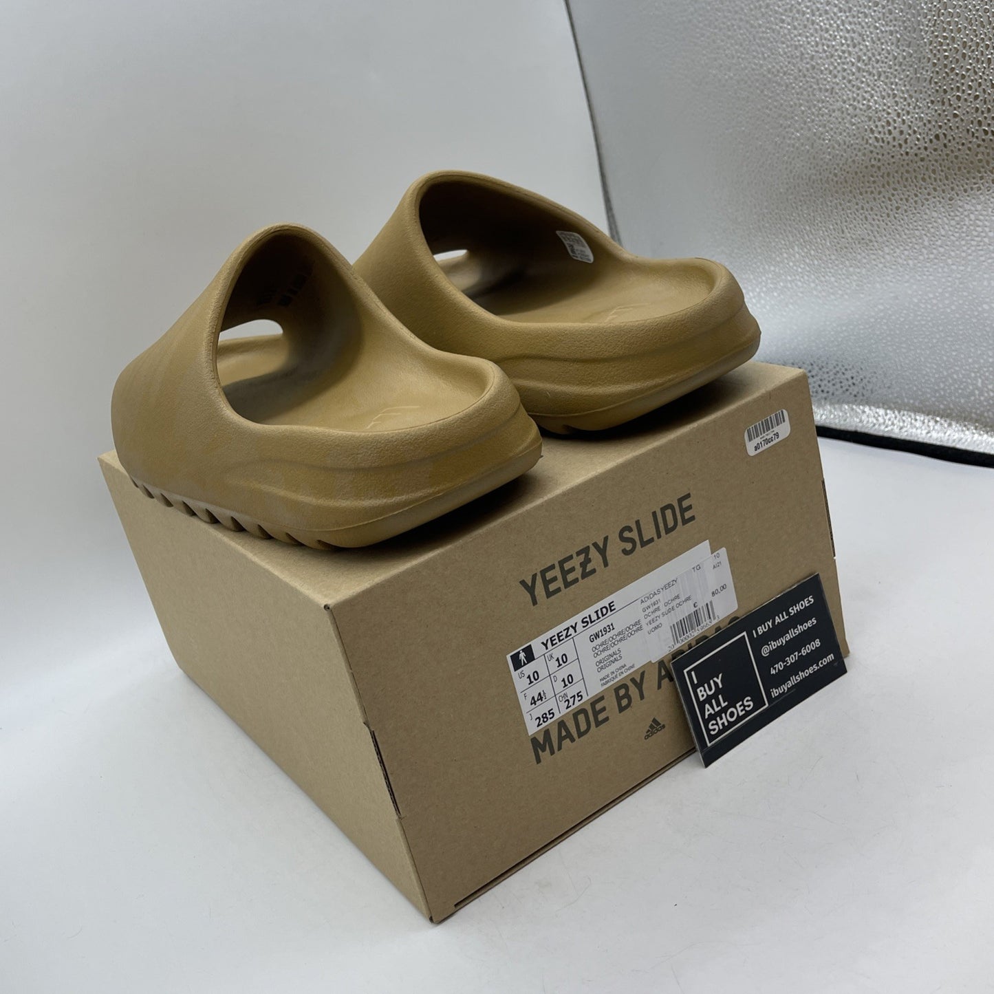 Size 10 - adidas Yeezy Slide 'Ochre' Brown Rubber (GW1931)