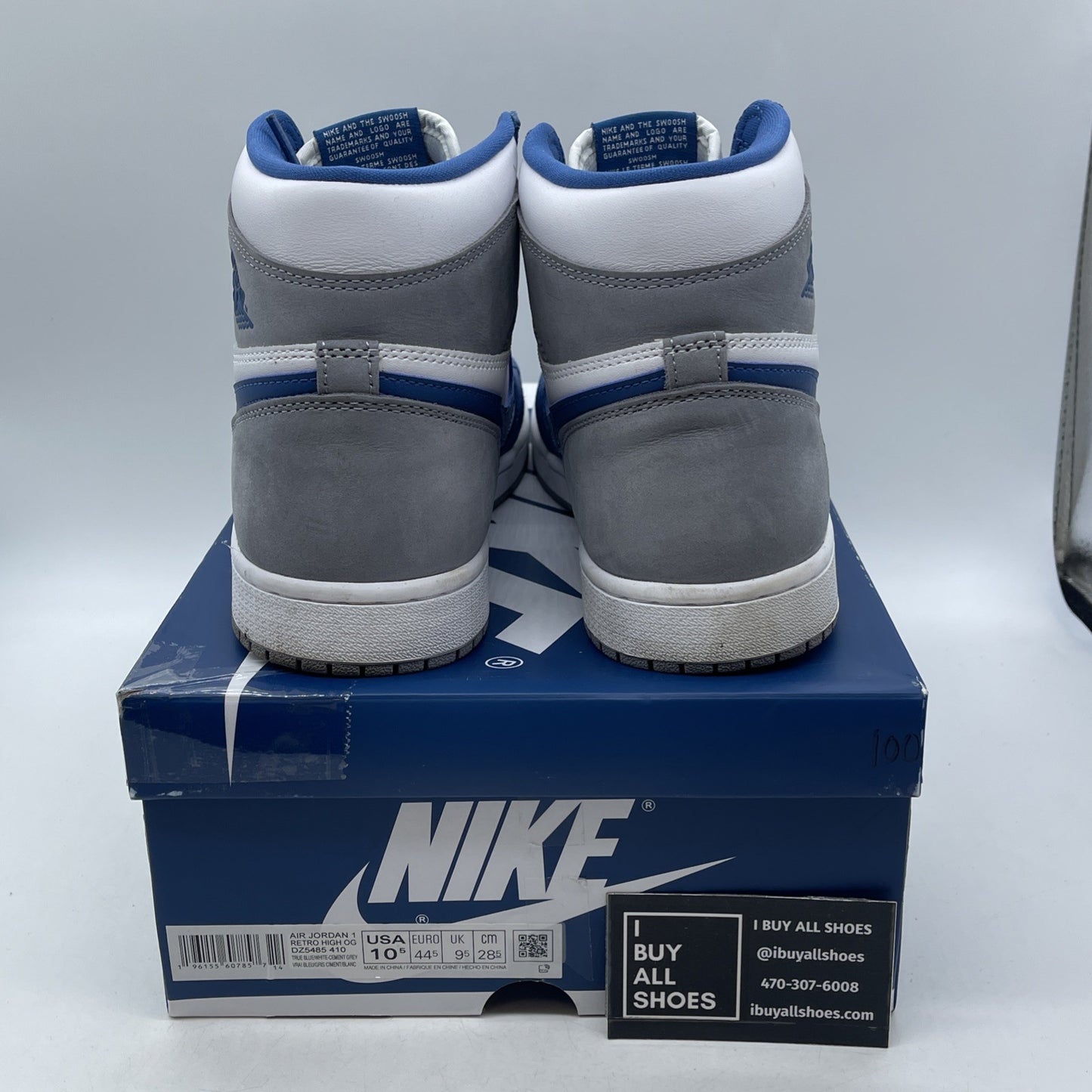 Size 10.5 - Air Jordan 1 Retro OG High True Blue (DZ5485-410)