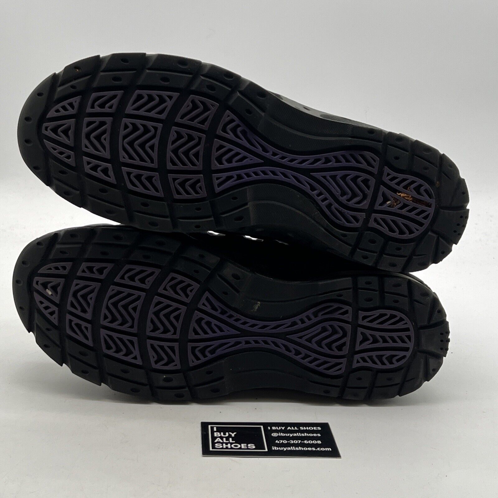 Size 12 - Nike Foamposite Black/Club Purple (333791-504)