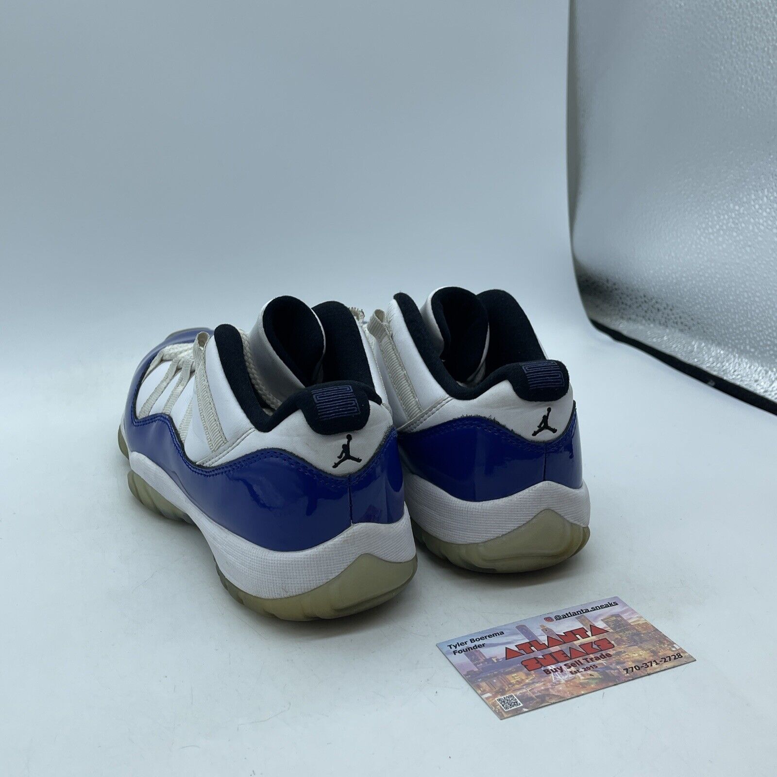 Size 8W - Air Jordan 11 Retro Low Concord Sketch Blue White Leather (AH7860-100)