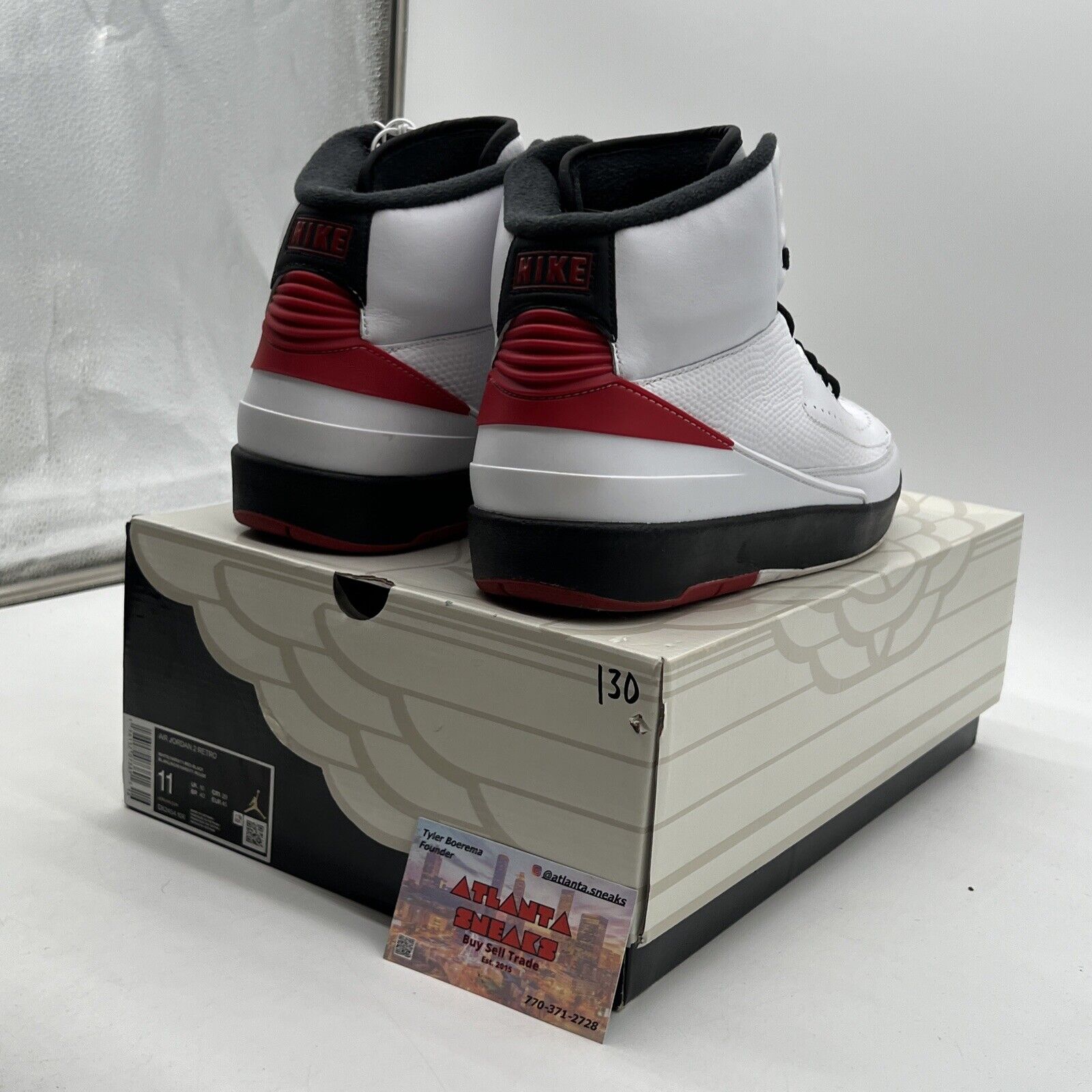 Size 11 - Jordan 2 Retro Mid Chicago White Red Black Leather (DX2454-106)