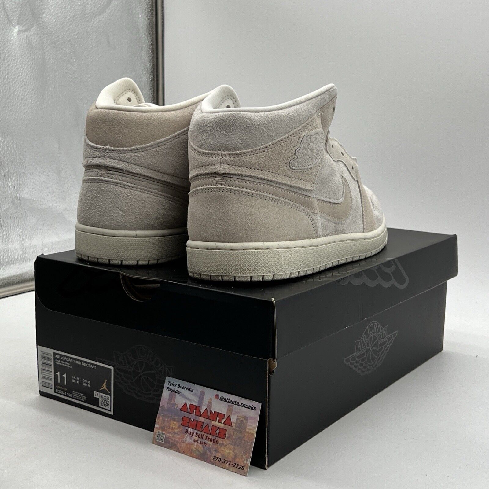 Size 11 - Air Jordan 1 SE Craft Mid Pale Ivory Suede (FQ3224-100)