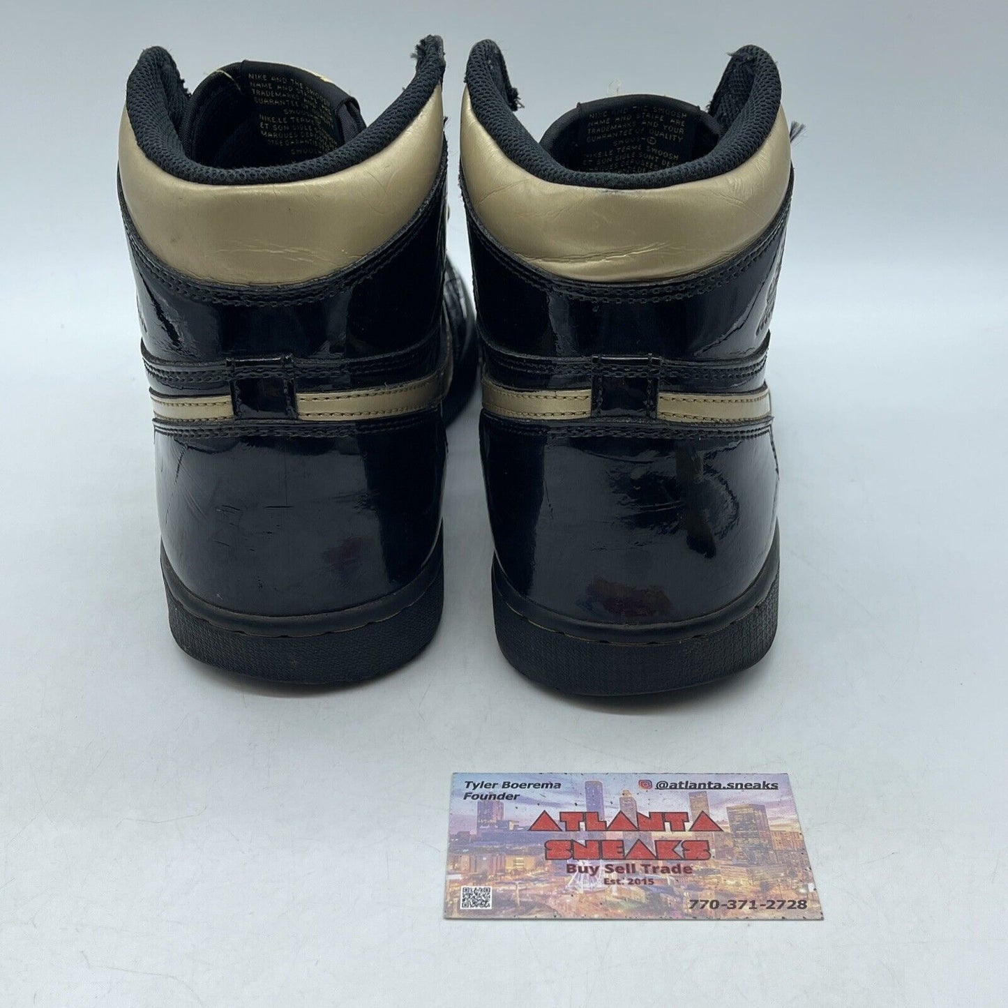 Size 11.5 - Jordan 1 Black Gold Leather (555088-032)