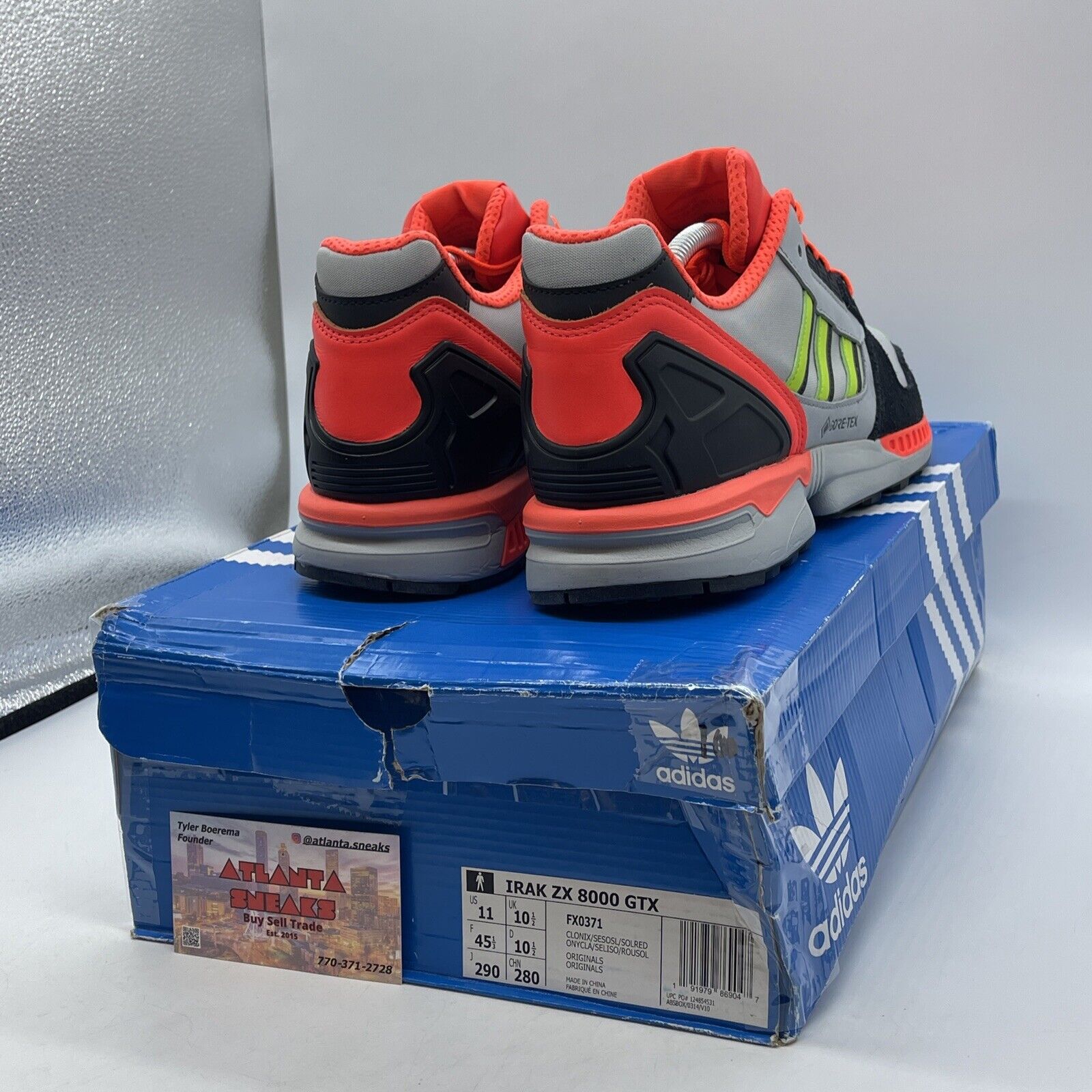 Size 11 - adidas IRAK x ZX 8000 GTX A-ZX Series Orange Suede Leather (FX0371)