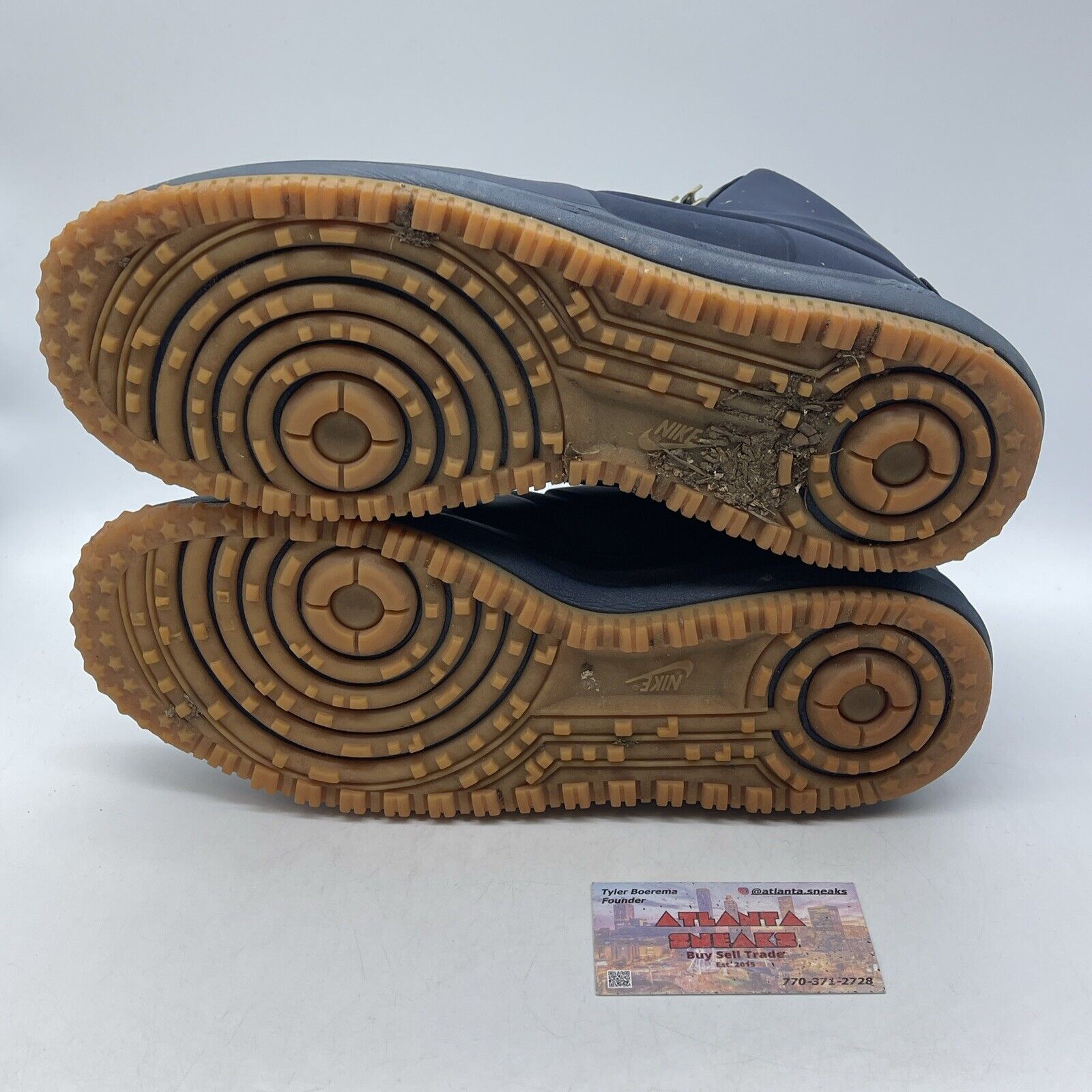 Size 13 - Nike Lunar Force 1 Duckboot 18 Obsidian Gum Blue Suede (BQ7930-400)