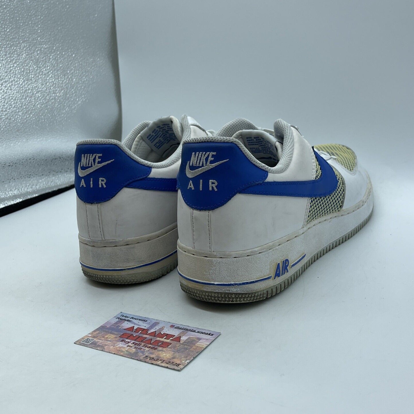 Size 13 - Nike Air Force 1 White Blue Leather (488298-150)