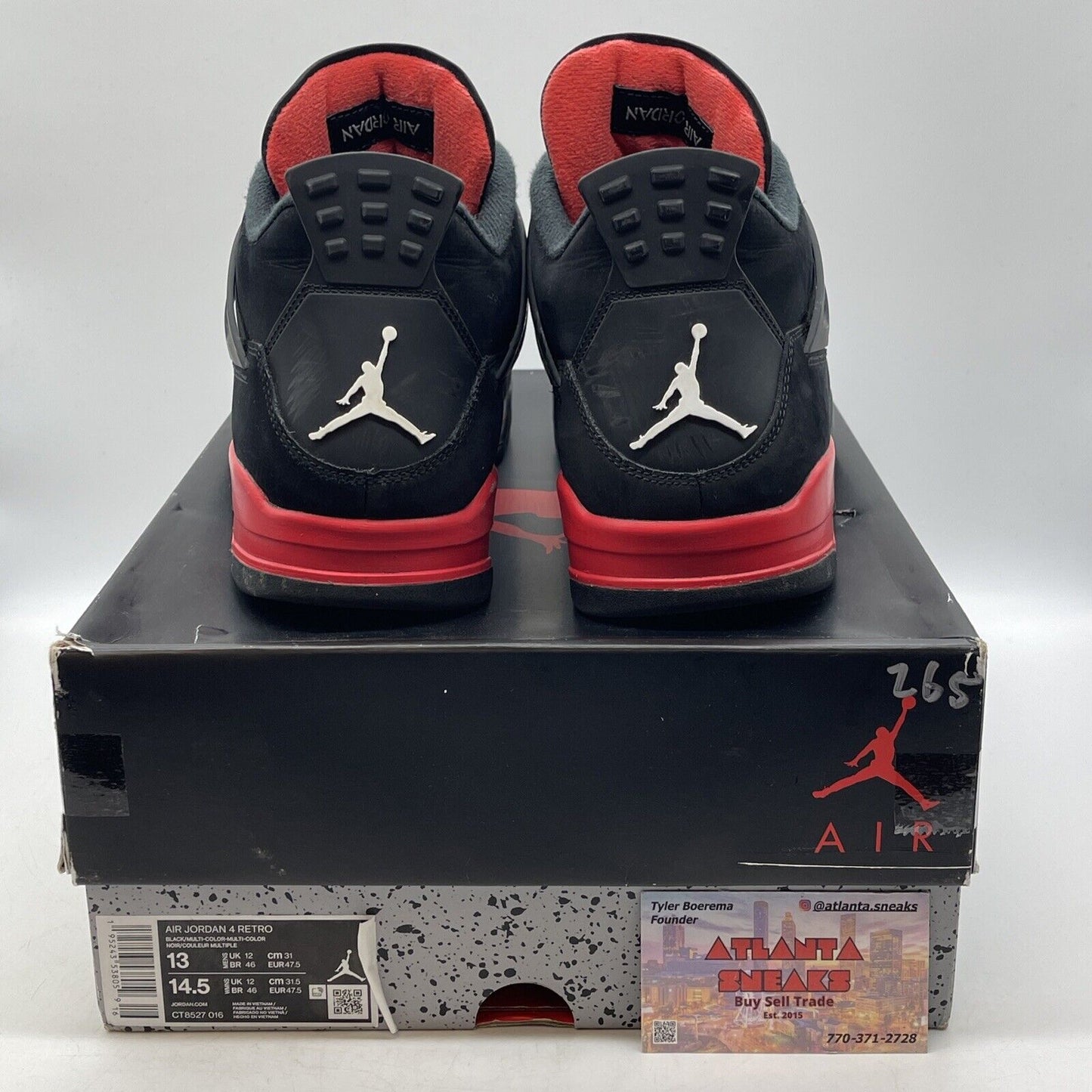 Size 13 - Jordan 4 Retro Mid Red Thunder Black White (CT8527-016)
