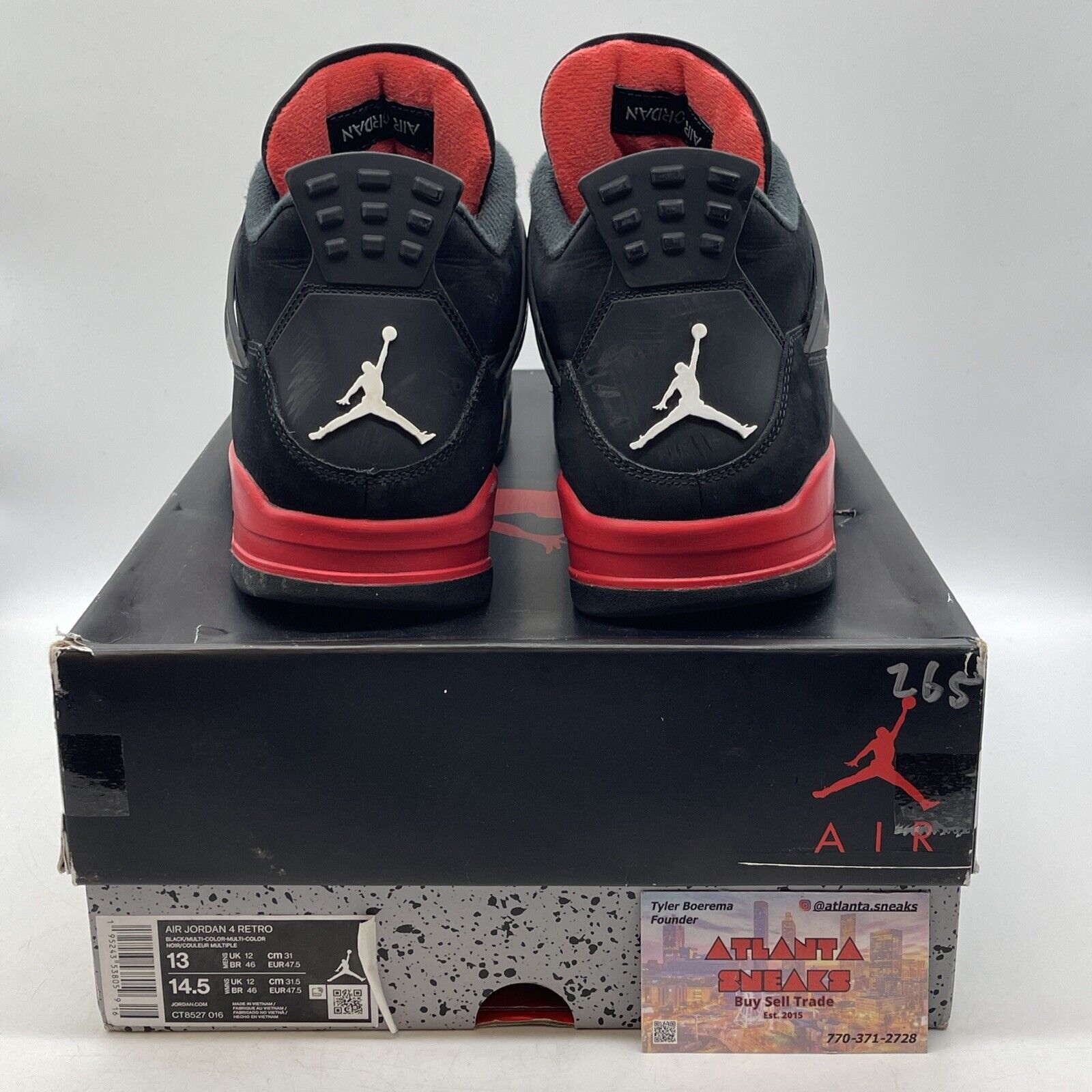Size 13 - Jordan 4 Retro Mid Red Thunder Black White (CT8527-016)