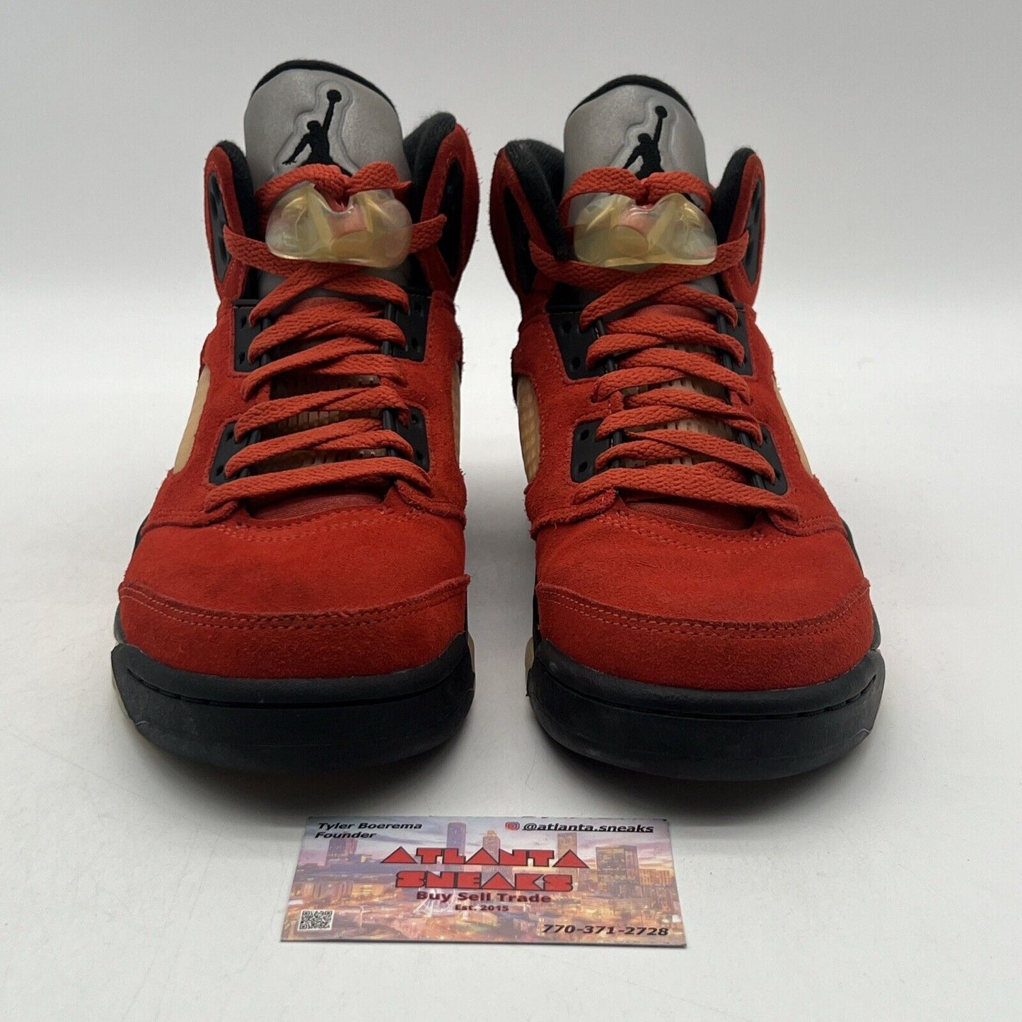 Size 8.5 - Air Jordan 5 Retro Dunk on Mars W Red Suede Black Orange (DD9336-800)