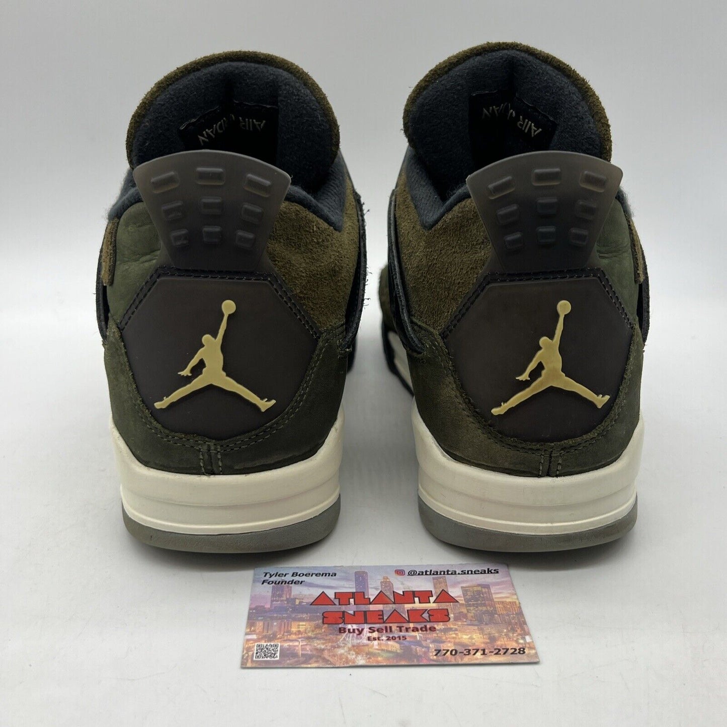 Size 10 - Jordan 4 SE Retro Low Craft - Olive Black White Suede (FB9927-200)