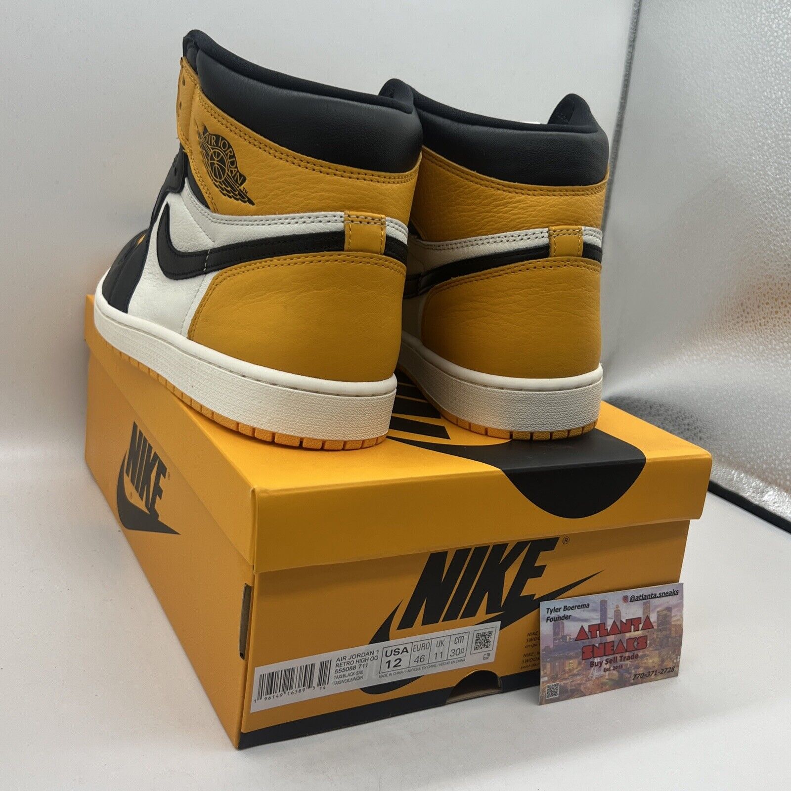 Size 12 - Jordan 1 Retro OG High Yellow Toe Brand New Og All