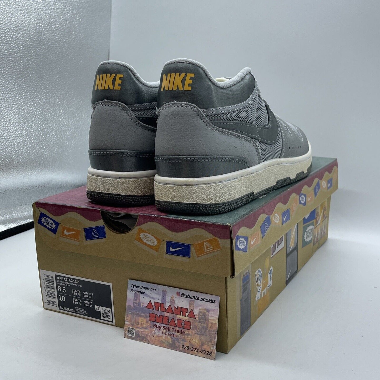 Size 8.5 - Nike Social Status x Mac Attack SP Split Vision Grey (DZ4636-001)