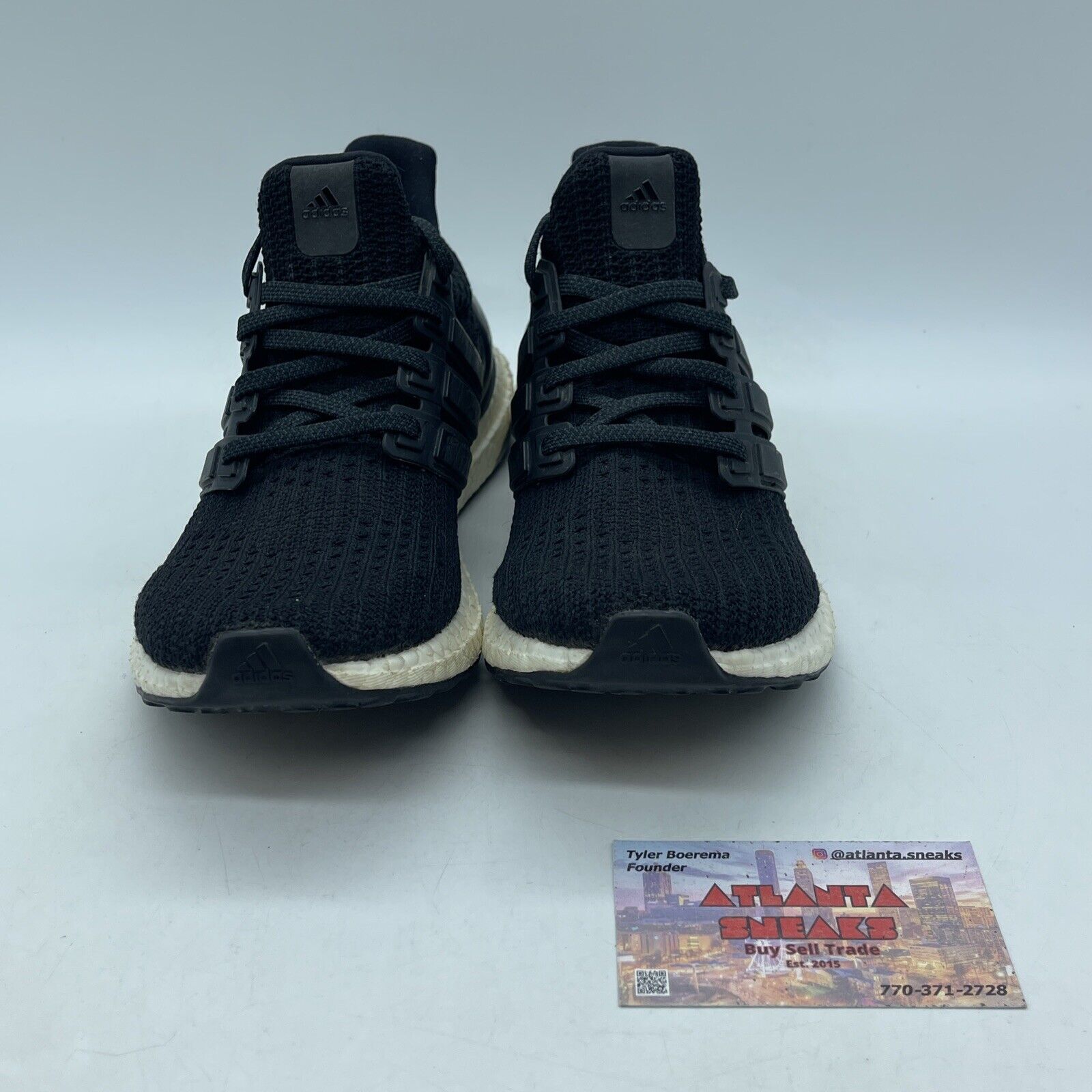 Size 7W - adidas UltraBoost 4.0 Core Black White Suede Leather (BB6149)