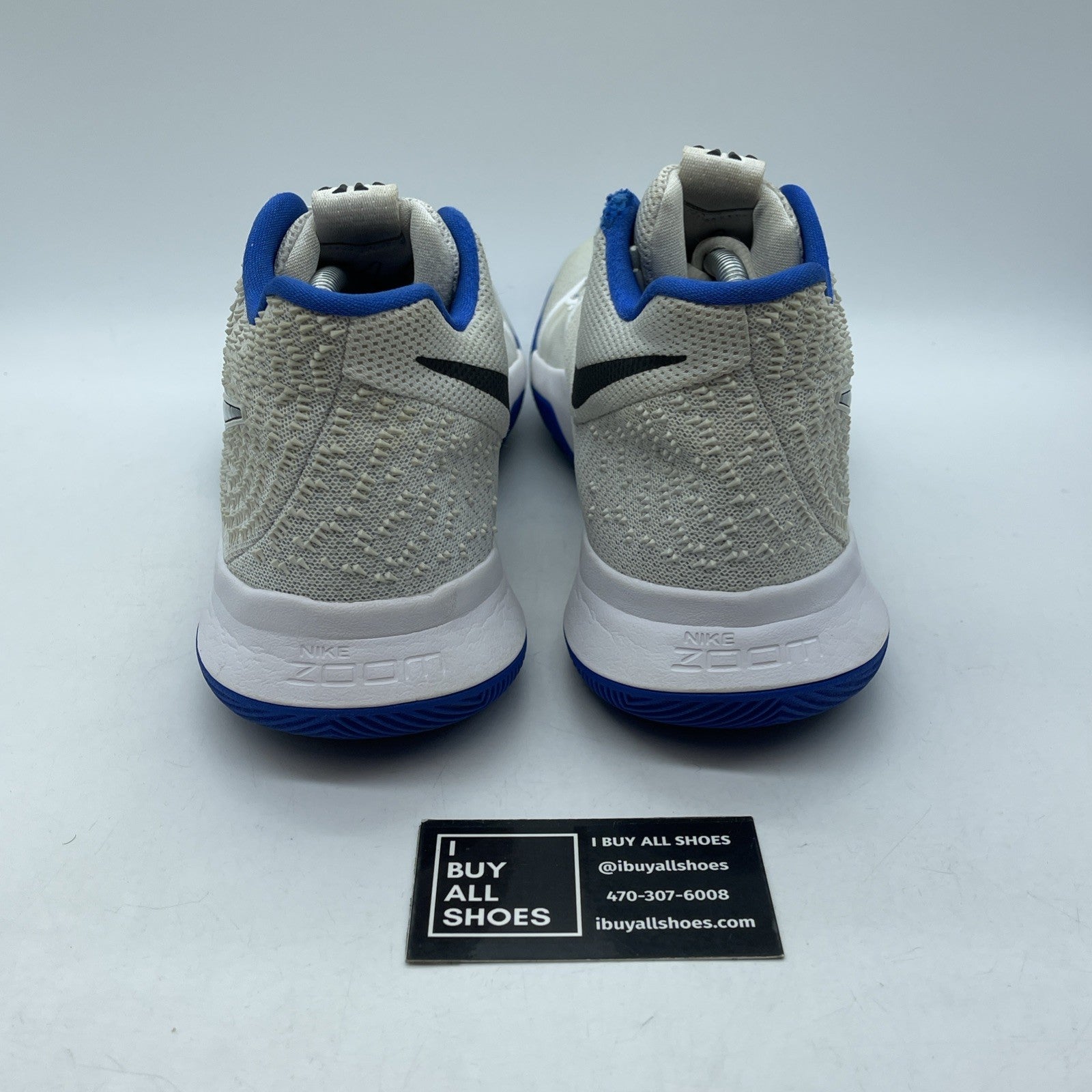 Size 11 - Nike Kyrie 3 Duke White Black Blue Suede Leather (852395-102)