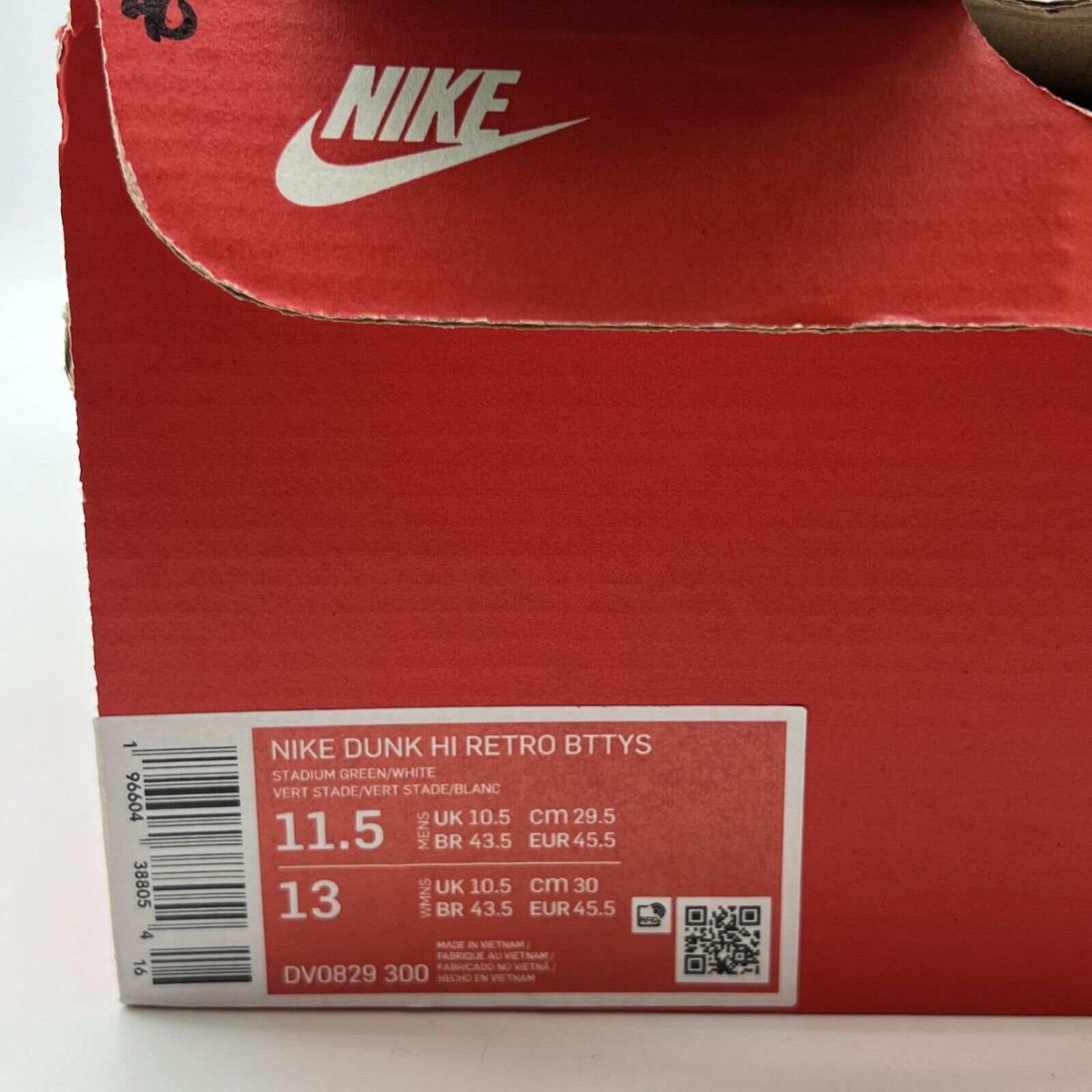 Size 11.5 - Nike Dunk High White Stadium Green (DV0829-300)