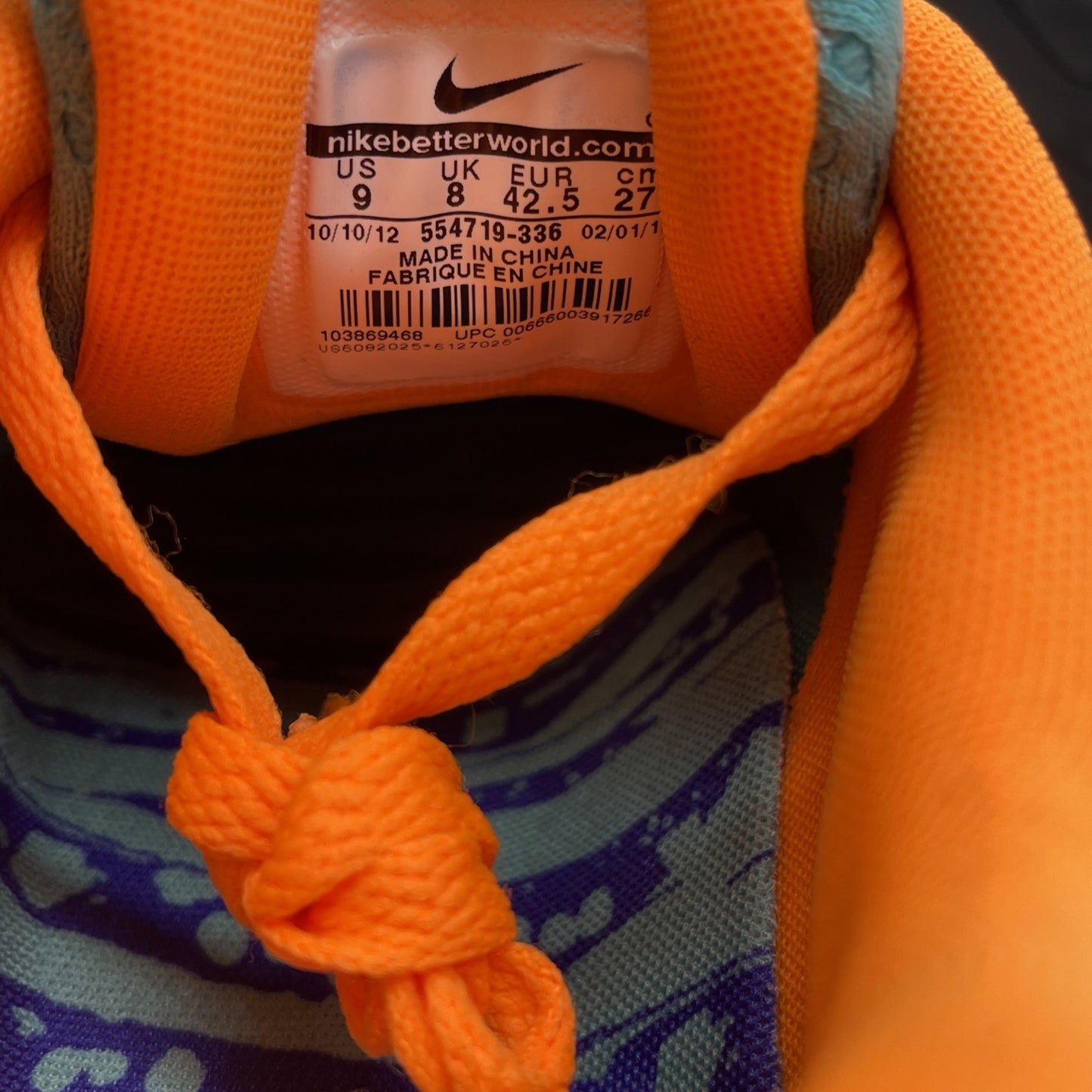 Size 9 - Nike Air Max 90 EM Beaches of Rio Orange Brown Blue (554719-336)