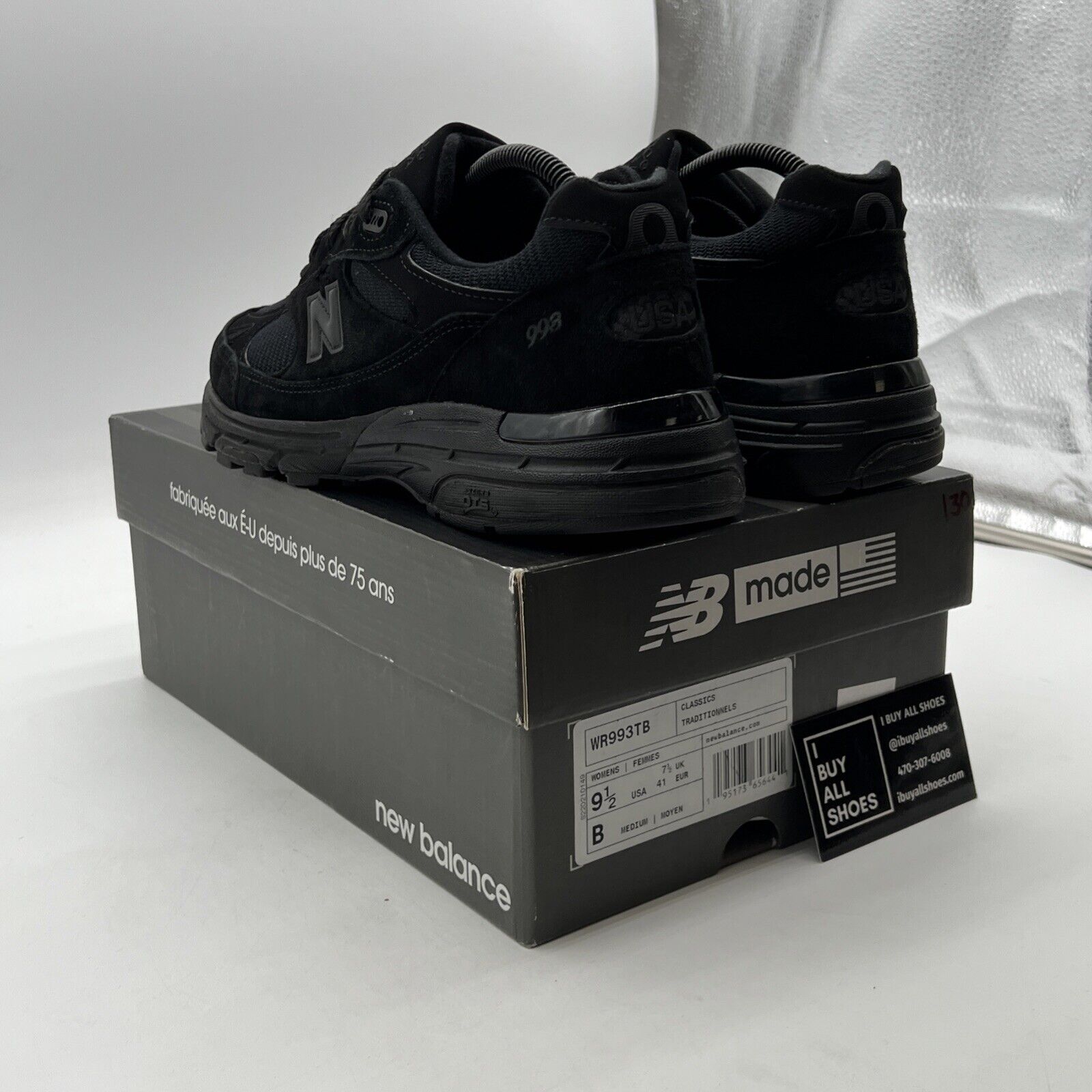 Size 9.5 - New Balance 993 Made in USA Triple Black W (WR993TB)