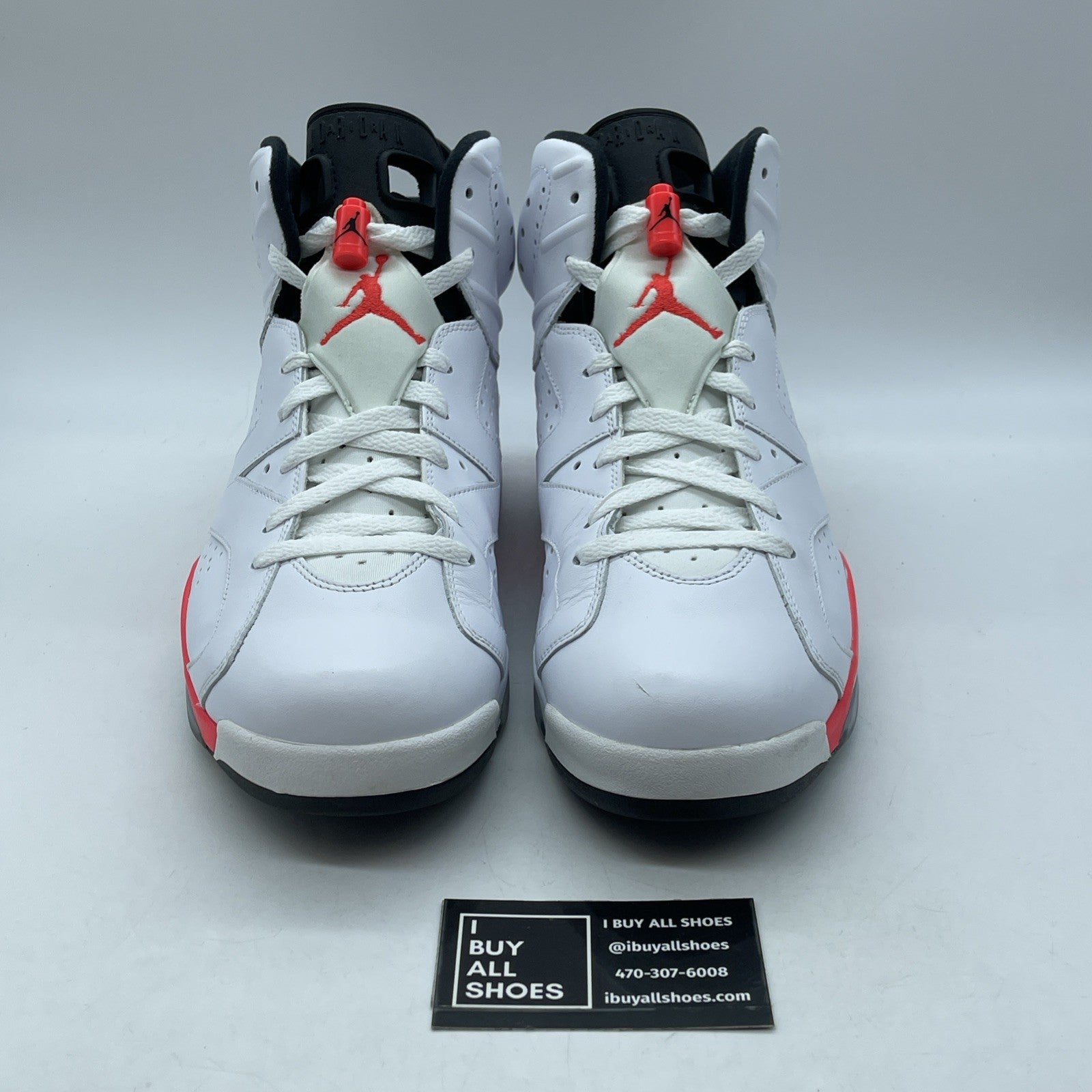 Size 12 - Air Jordan 6 Retro 2014 White Infrared Leather (384664-123)