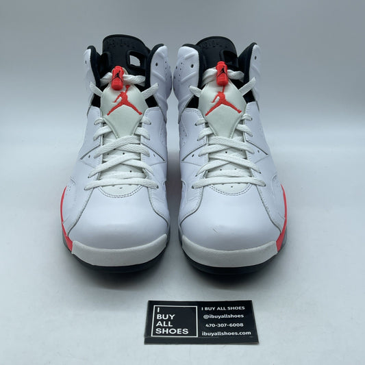Size 12 - Air Jordan 6 Retro 2014 White Infrared Leather (384664-123)