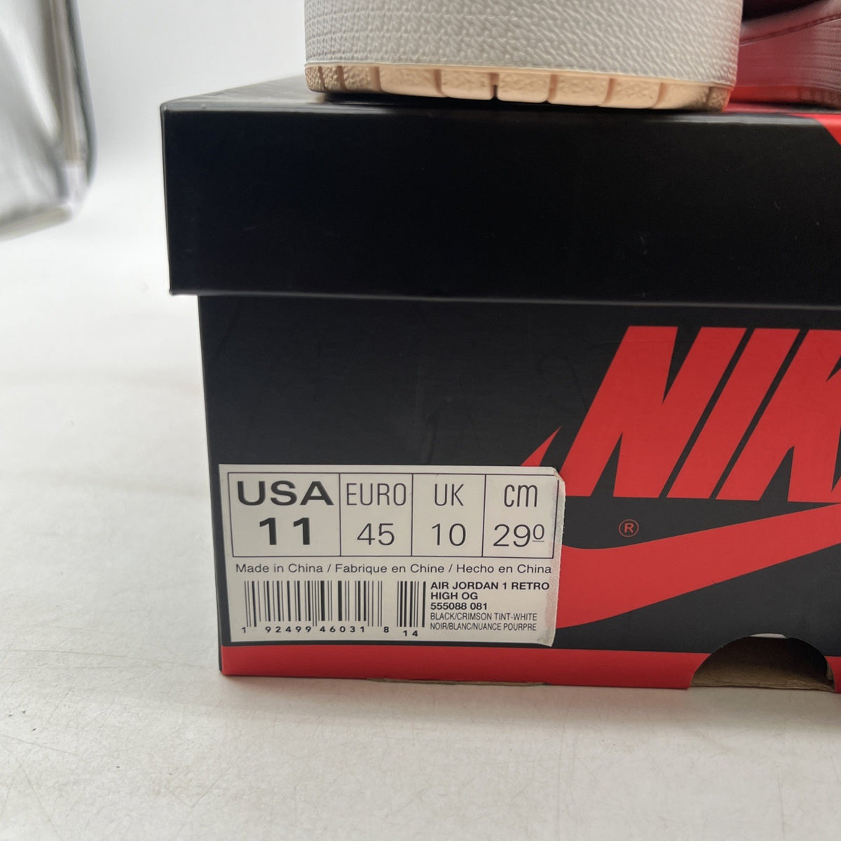 Size 11 - Air Jordan 1 Retro OG High Crimson Tint (555088-081)