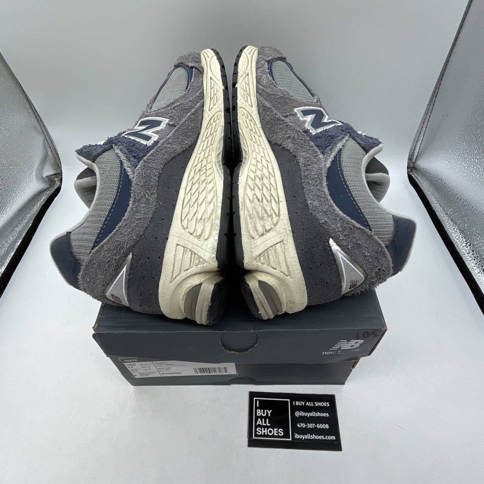 Size 11 - New Balance 2002R Castlerock Navy Grey Suede Leather (M2002REL)