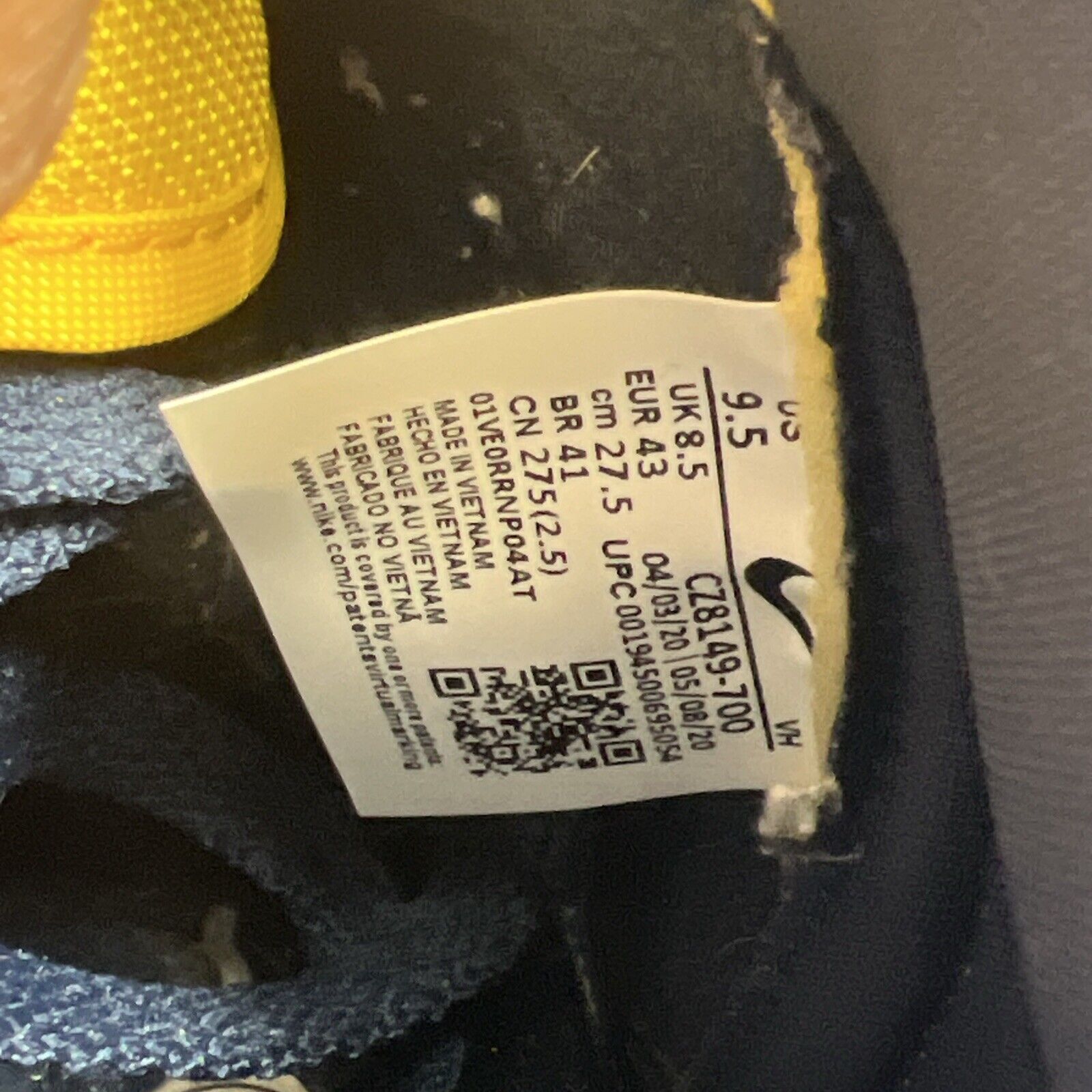 Size 9.5 - Nike Dunk SP 2020 High Michigan (CZ8149-700)