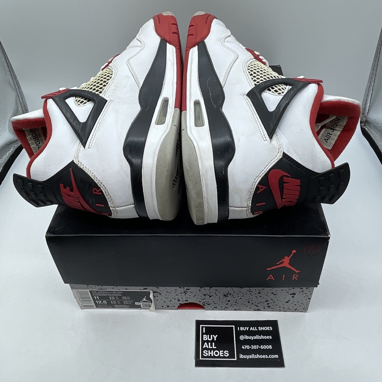 Size 11 - Jordan 4 Retro OG Mid Fire Red White Black Leather (DC7770-160)