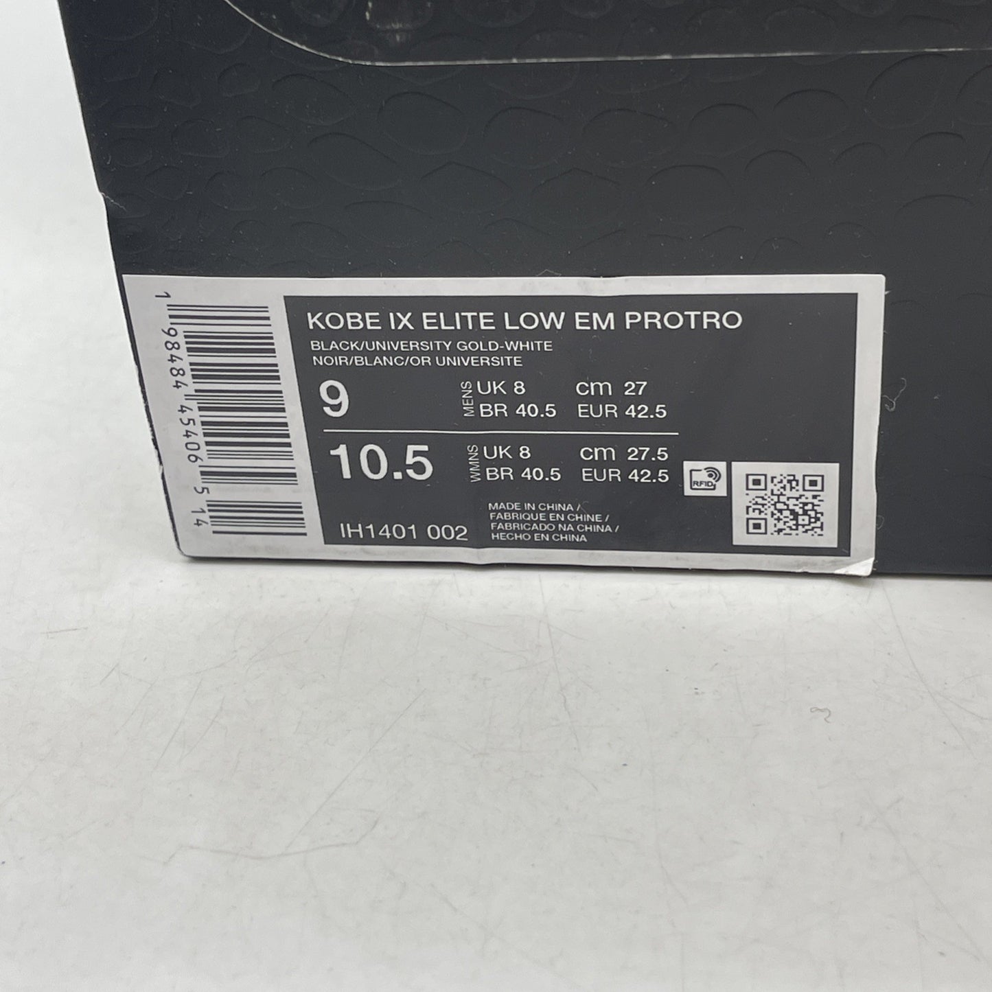 Size 9 - Nike Kobe 9 EM Protro TB Lakers Away (IH1401-002)