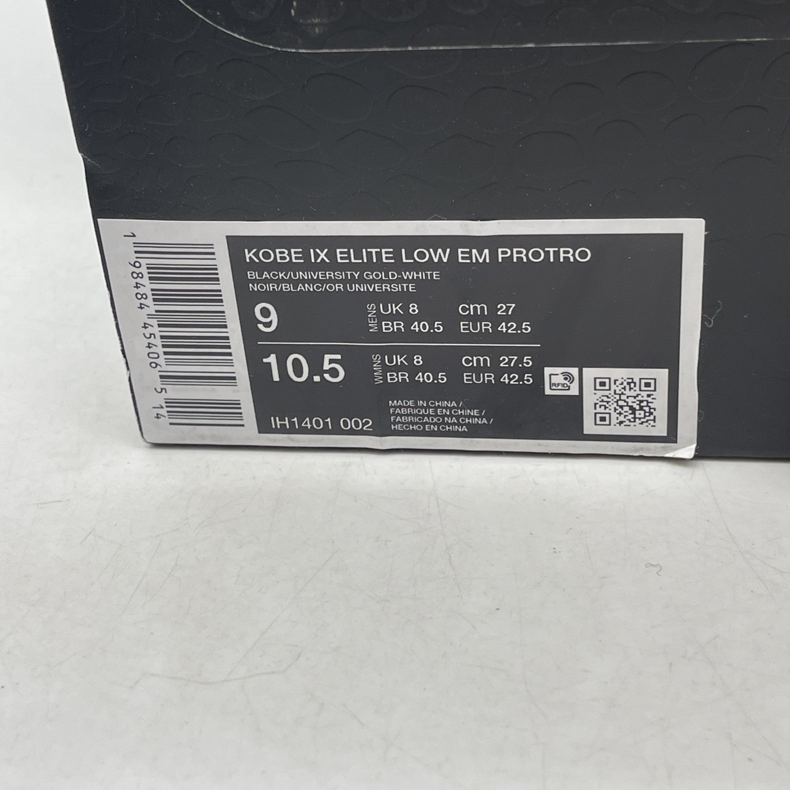 Size 9 - Nike Kobe 9 EM Protro TB Lakers Away (IH1401-002)