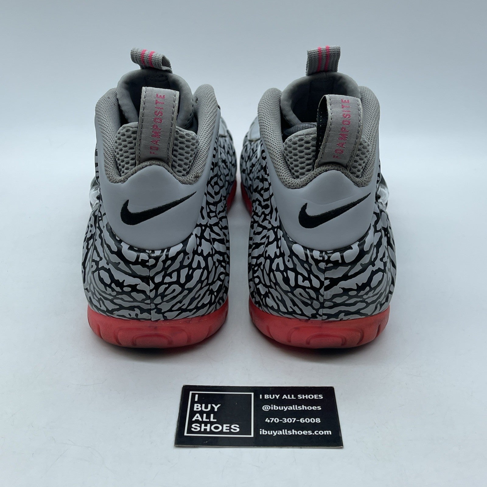 Size 11.5 - Nike Air Foamposite Pro PRM Elephant Print Grey Black (616750-002)