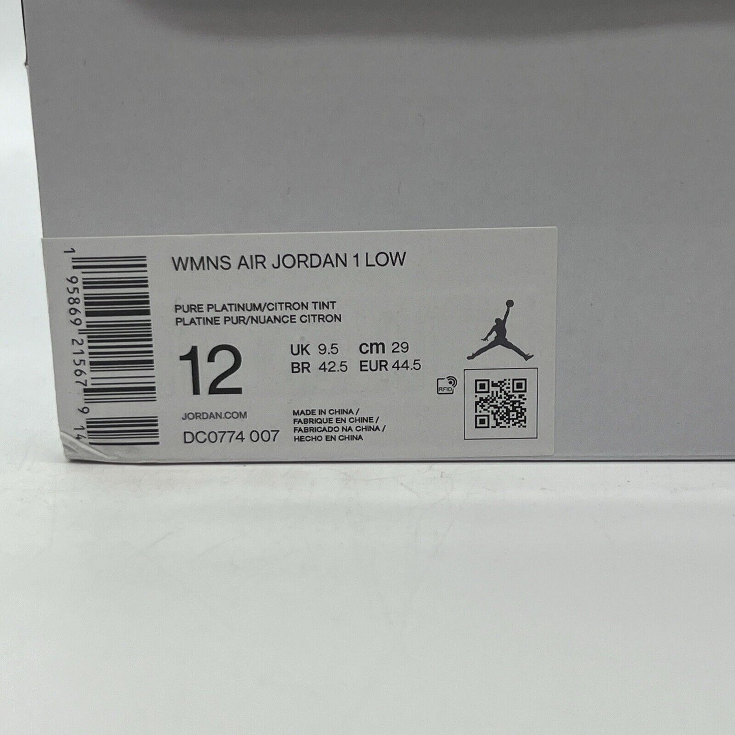 Size 12 - Jordan 1 Low Lemonade Brand New Og All