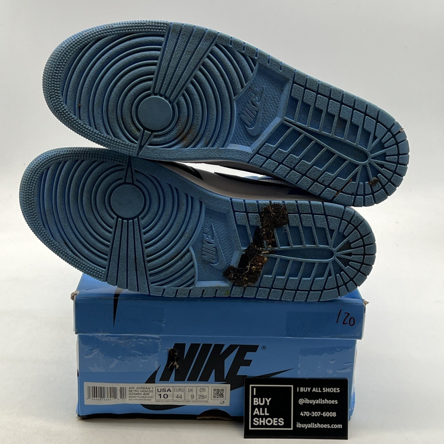 Size 10 - Air Jordan 1 Retro OG High UNC Toe (DZ5485-400)